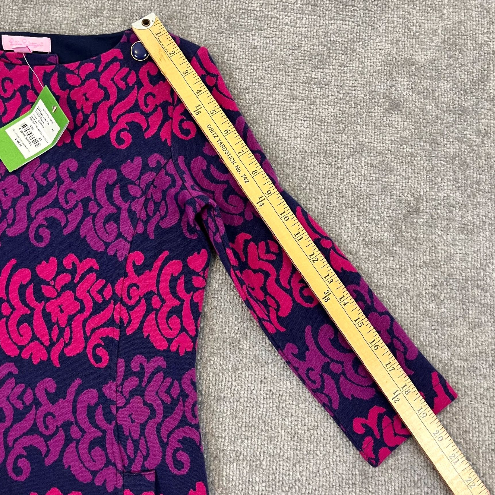 Lilly Pulitzer Lilly Pulitzer Jonah Dress Womens XS True Navy Follow The Leader Jacquard NEW Size XS / US 0-2 / IT 36-38 - 4 Thumbnail