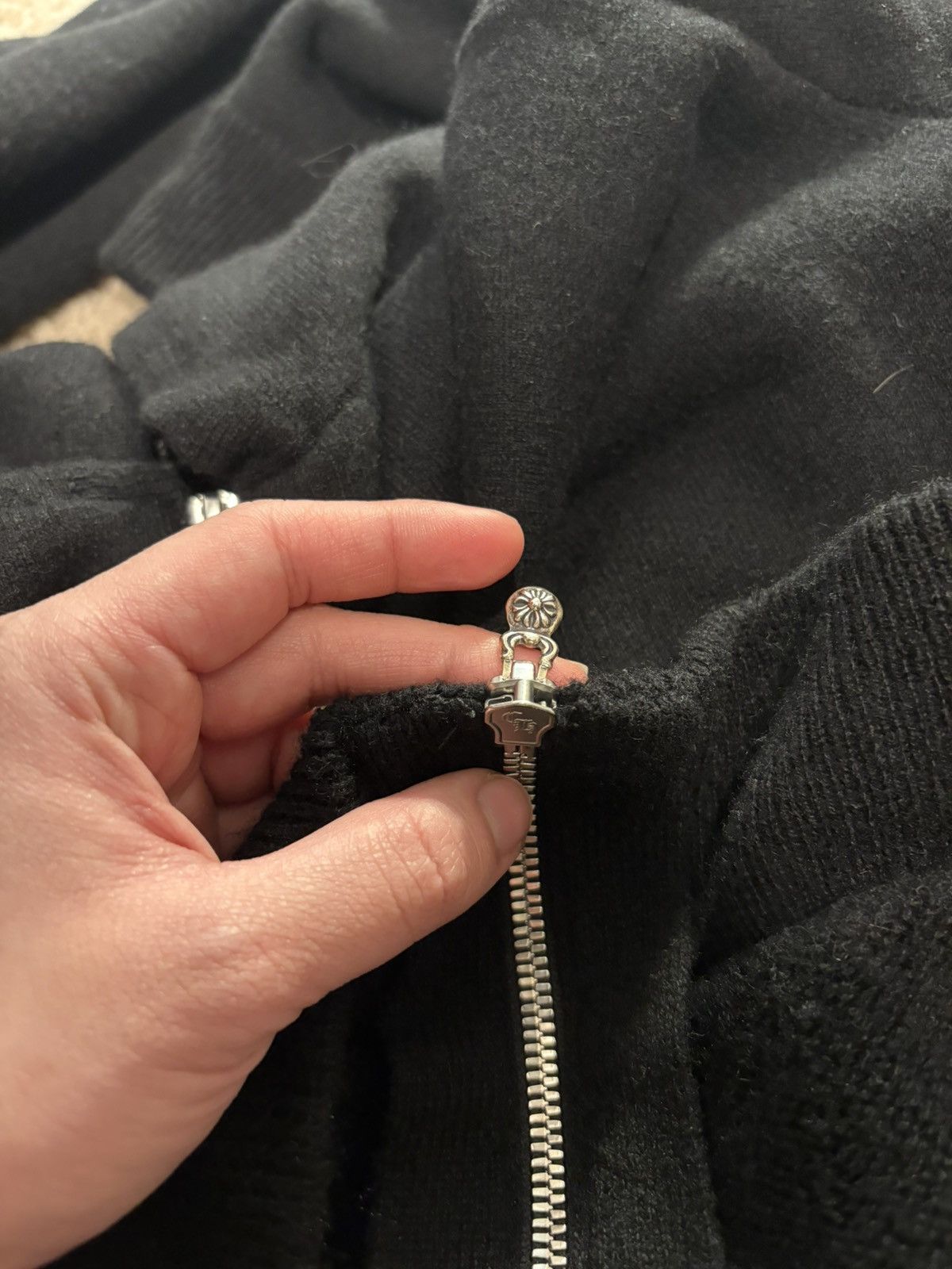 Chrome Hearts Chrome Heart Life sentence Cashmere zip up size M Size US M / EU 48-50 / 2 - 9 Thumbnail