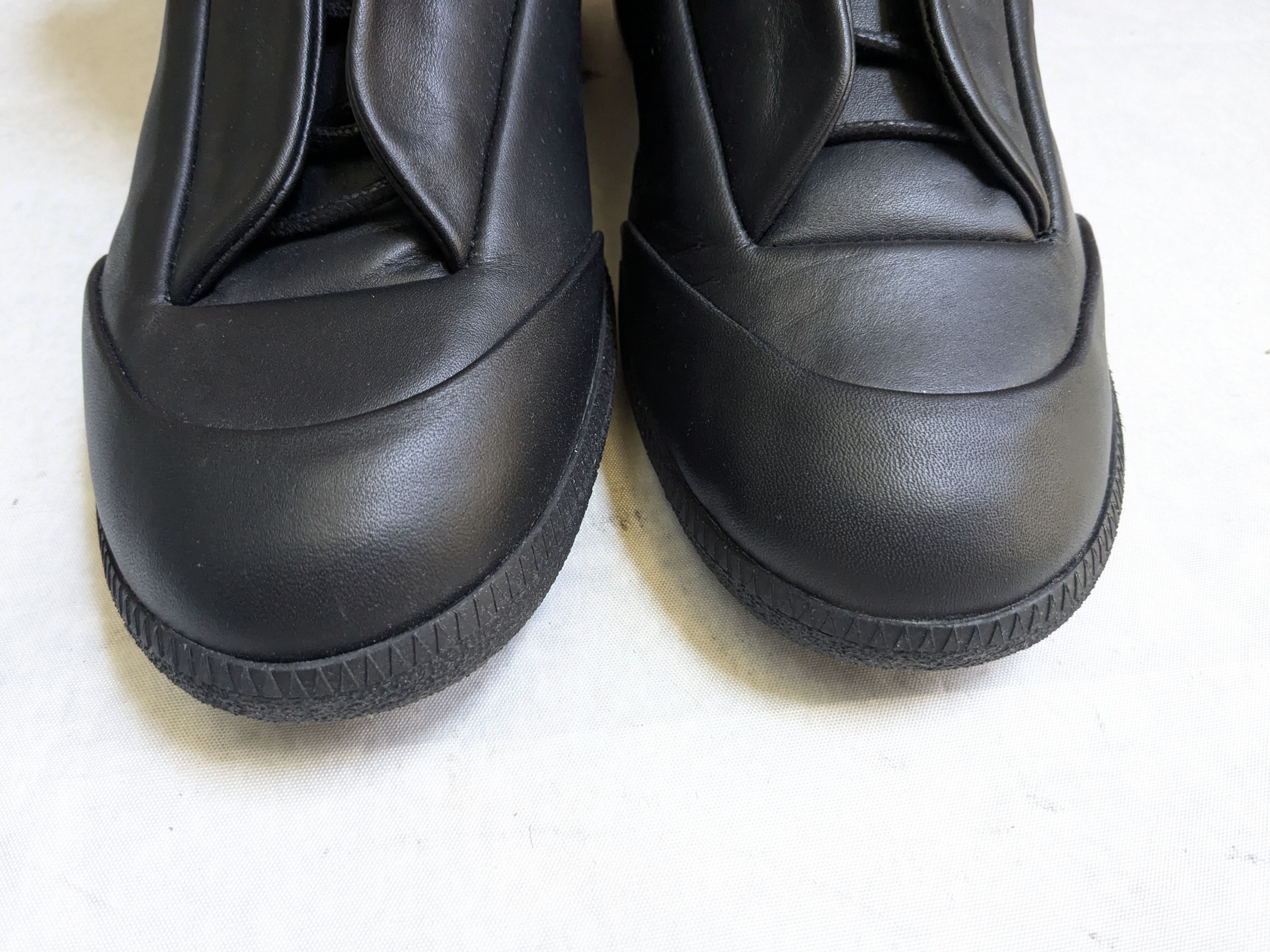Maison Margiela Maison Margiela Future Sneakers Black 11 44 High Top Leather Size US 11 / EU 44 - 4 Thumbnail