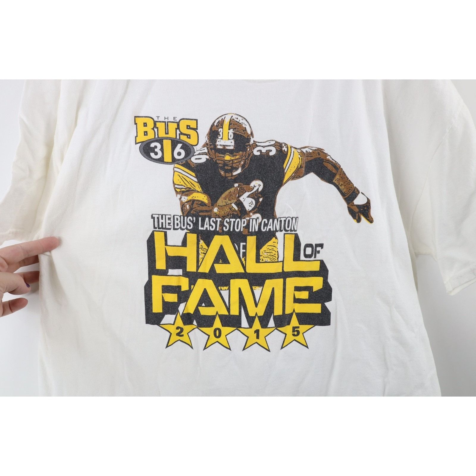 Vintage Vintage Y2K 2015 Jerome Bettis Pittsburgh Steelers T-Shirt Size US XL / EU 56 / 4 - 4 Thumbnail
