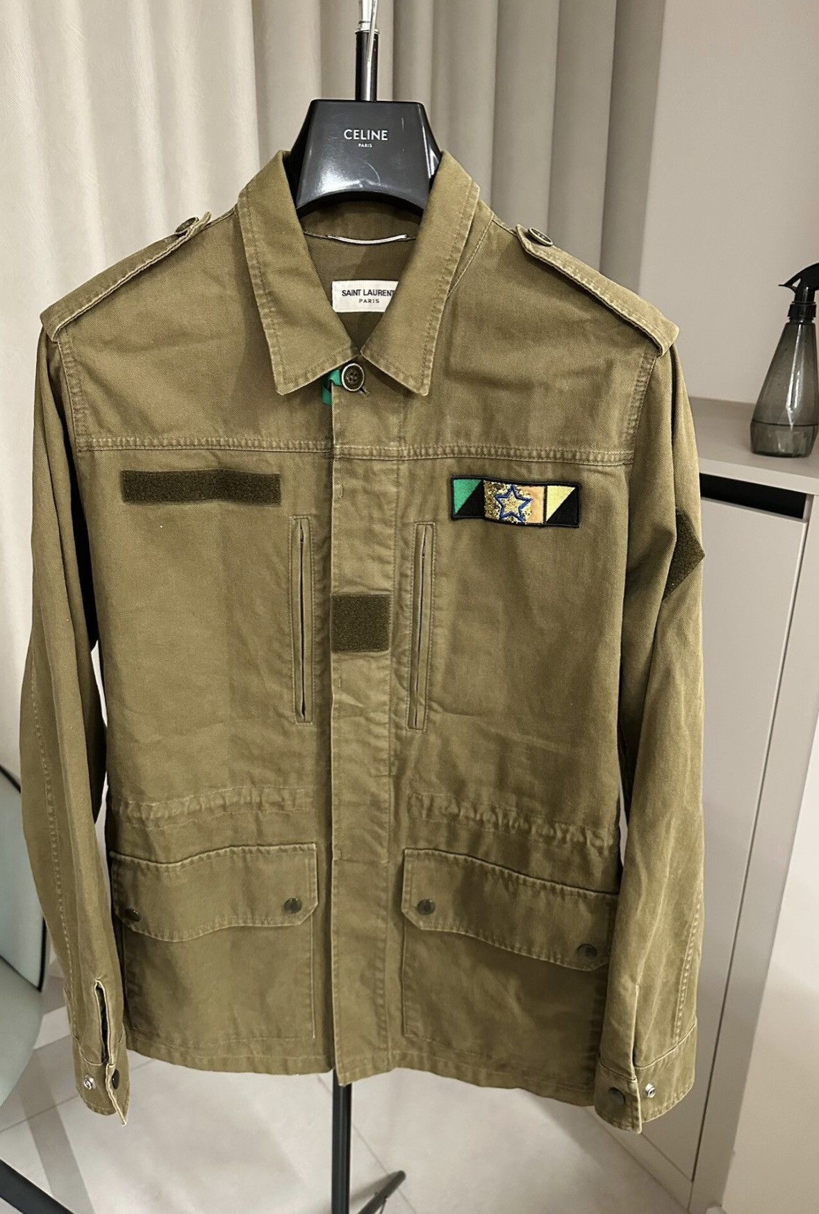 Saint Laurent Paris Saint Laurent SLP 2017SS Shark Utility Jacket – Army Green Size US M / EU 48-50 / 2 - 2 Thumbnail