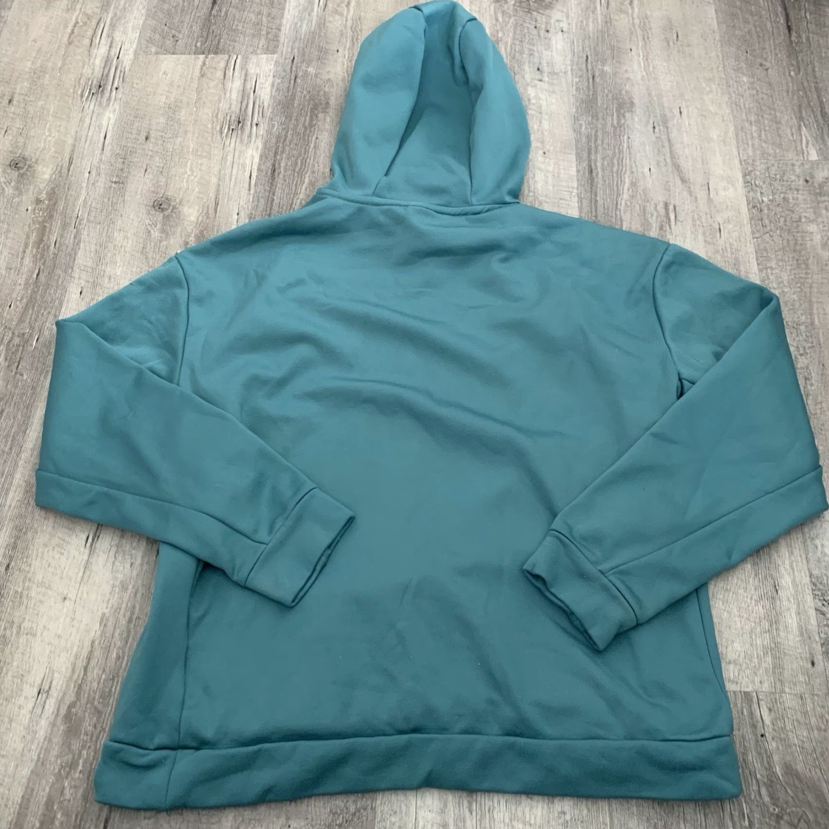 Nike NIKE Therma Fit Logo Hoodie Women Sz Small Teal Green Sweatshirt Pullover Hooded Pockets Logo Athletic Casual Size S / US 4 / IT 40 - 4 Thumbnail