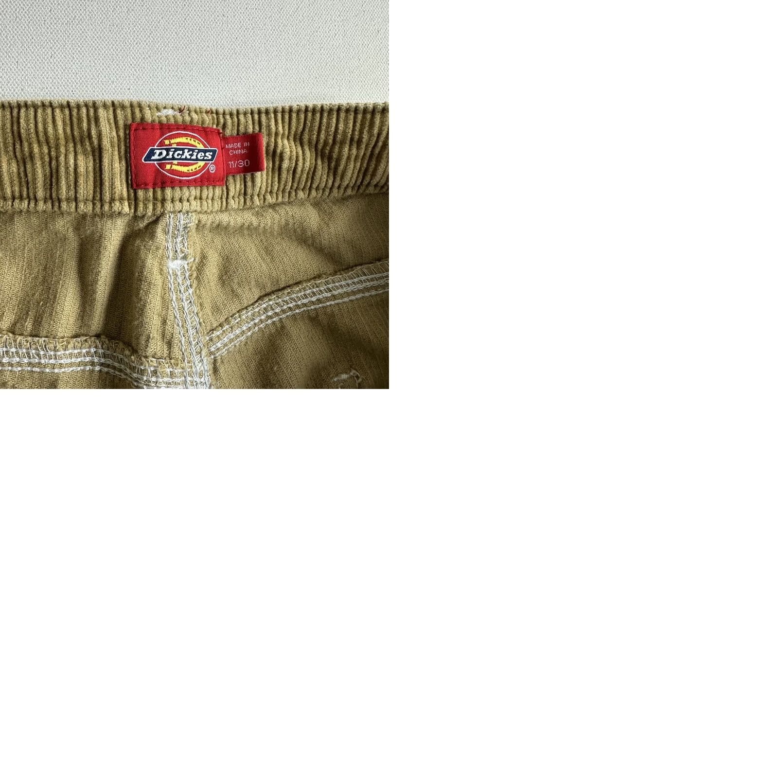 Dickies Dickies Juniors Carpenter Relaxed Corduroy Khaki Pants Size 11x30 Casual Brown Pants Women Size 32" / US 10 / IT 46 - 9 Thumbnail
