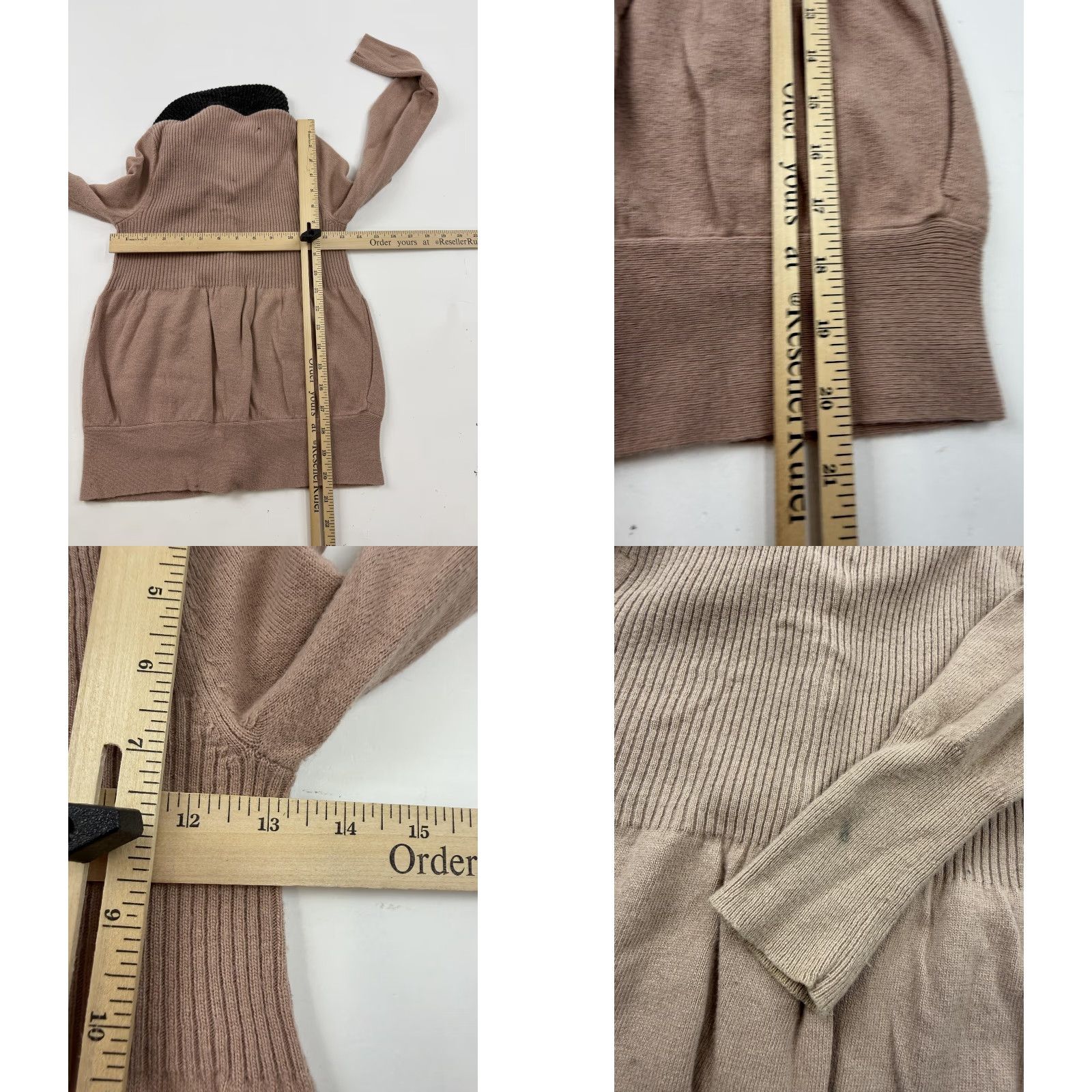 Pinko Field of Flower Cardigan Womens Small Pink Open Front Pockets Collared Knit Wool Viscose Nylon Cotton Angora Cashmere Holiday Fall Women Size S / US 4 / IT 40 - 8 Thumbnail