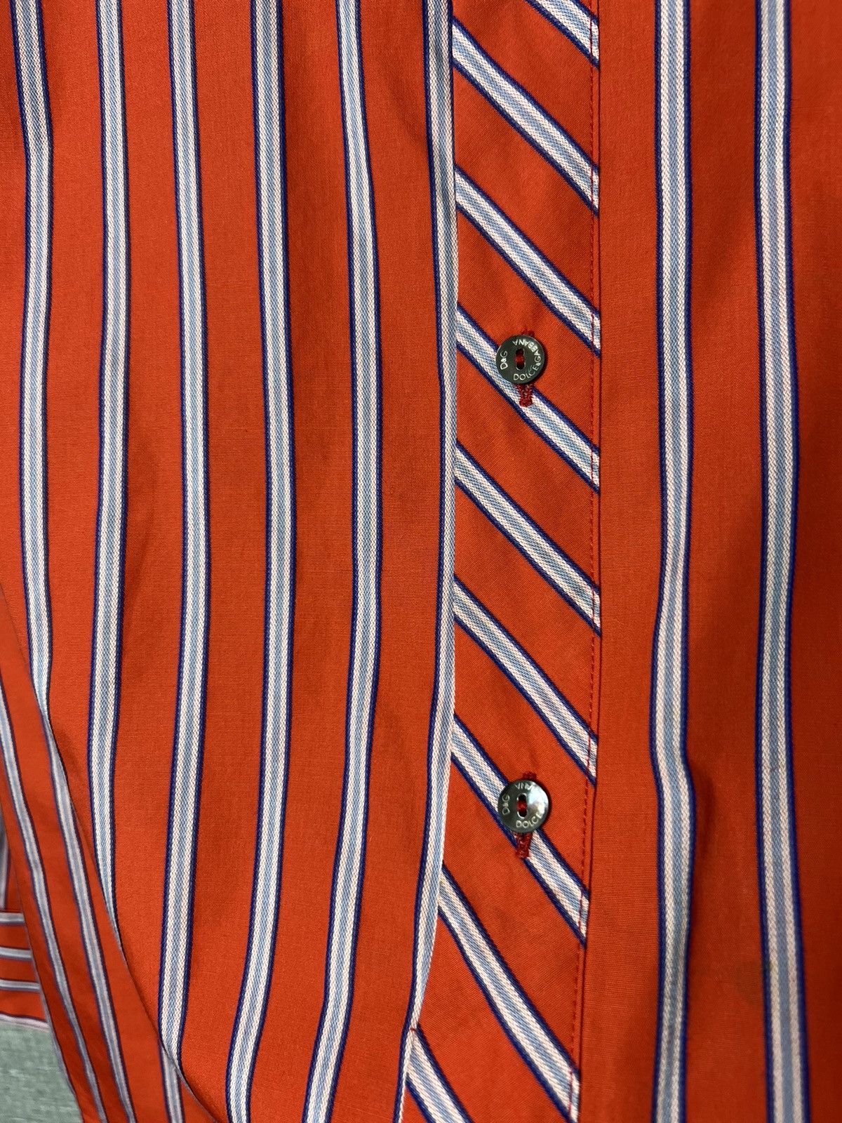 Dolce & Gabbana Dolce Gabbana Button Striped Shirt Big Logo Ultra Sports D&G Size US S / EU 44-46 / 1 - 19 Thumbnail
