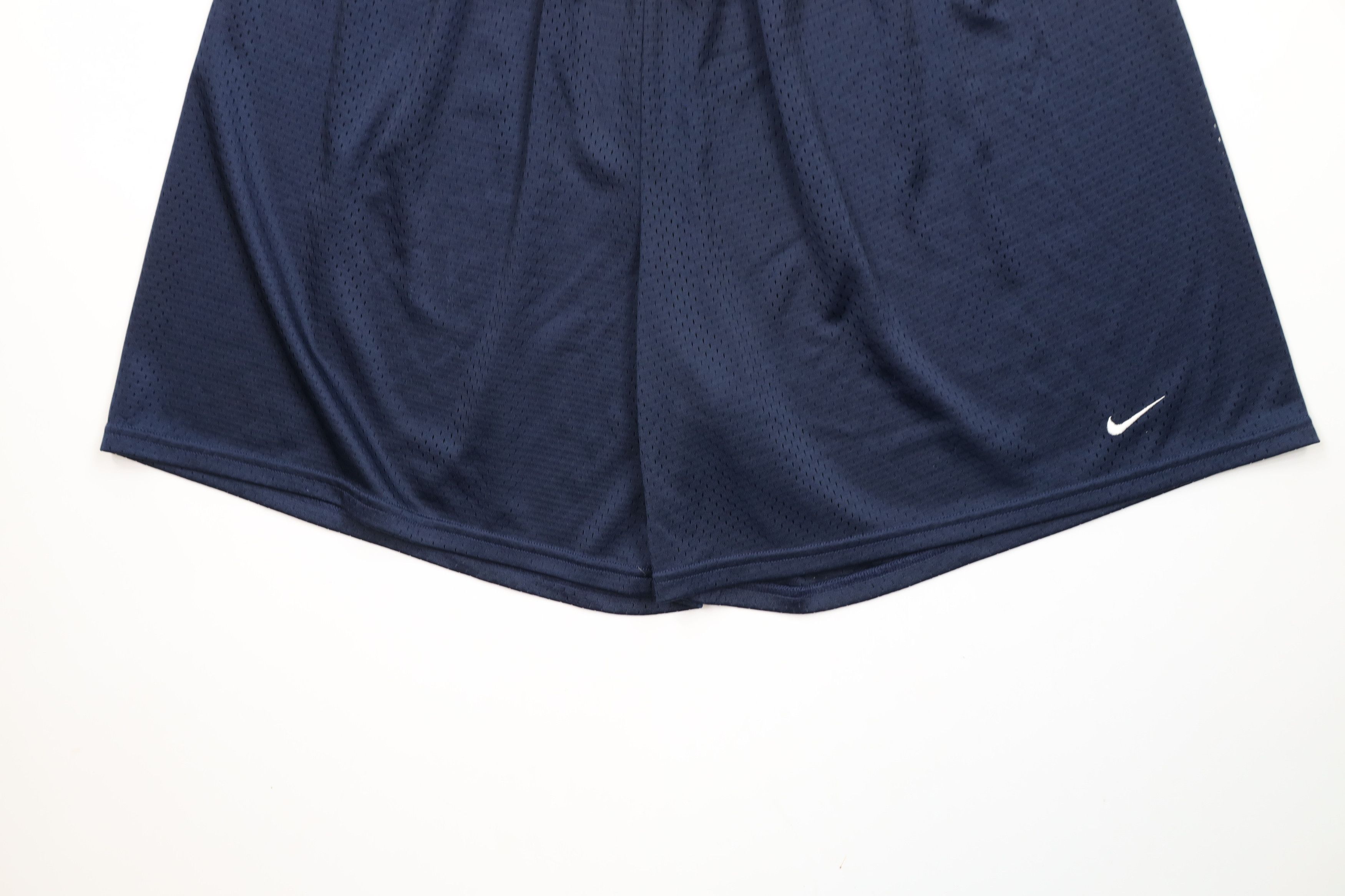 Vintage Vintage 90s Y2K Nike Scott Mini Swoosh Mesh Shorts Navy Blue Size US 38 / EU 54 - 4 Thumbnail