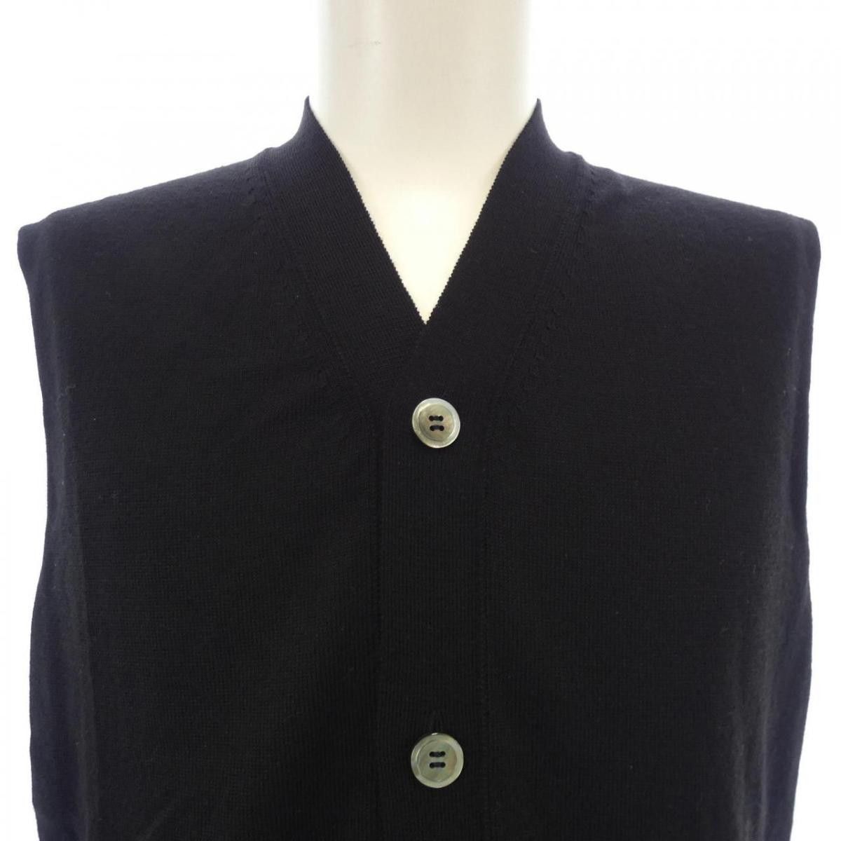 Comme des Garcons Homme Plus Vest Wool V-neck Button Up Allover Pattern Multicolor Size US S / EU 44-46 / 1 - 3 Thumbnail