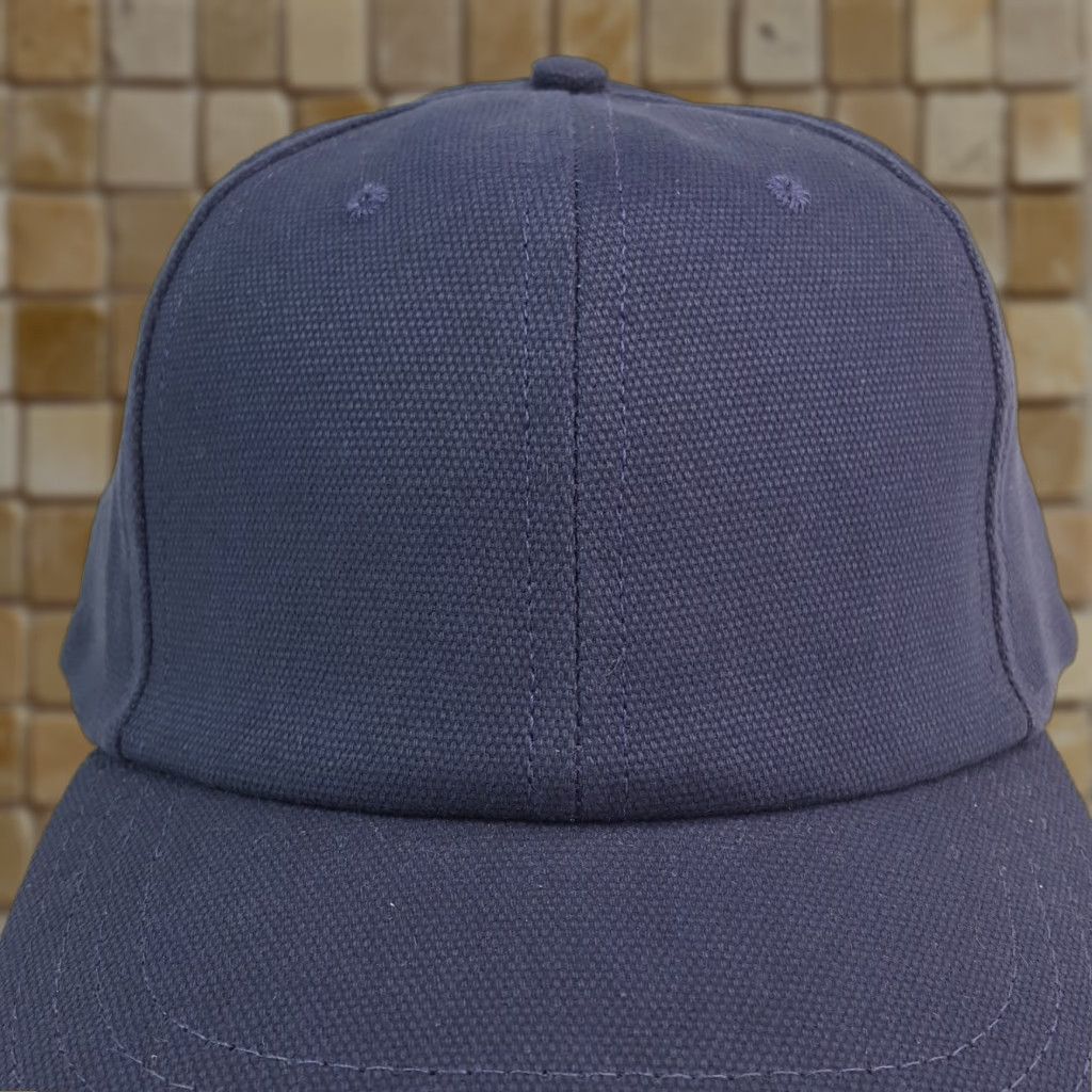 Vintage VINTAGE Town Talk Navy Blue Adjustable Hat Baseball Cap USA Made Knit Cotton Blend Embroidered Breathable Lightweight Solid 90s Casual Mens Hat Size ONE SIZE - 1 Thumbnail