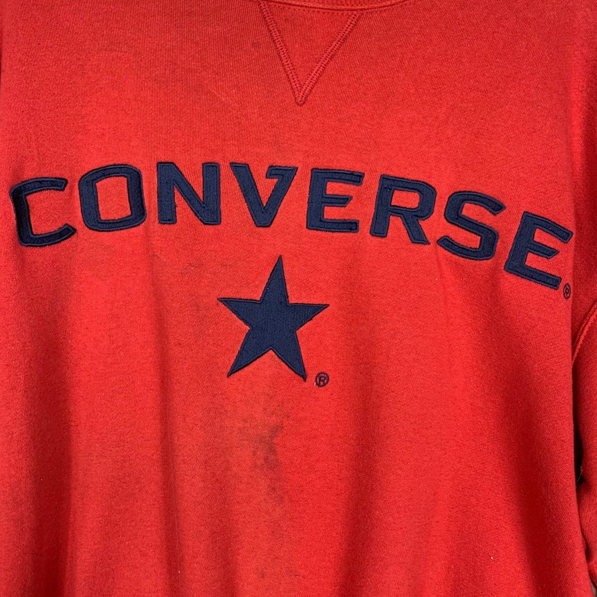 Converse CONVERSE Embroidery Big Logo Crewneck Sweatshirt #1969-C86 Size US L / EU 52-54 / 3 - 10 Thumbnail