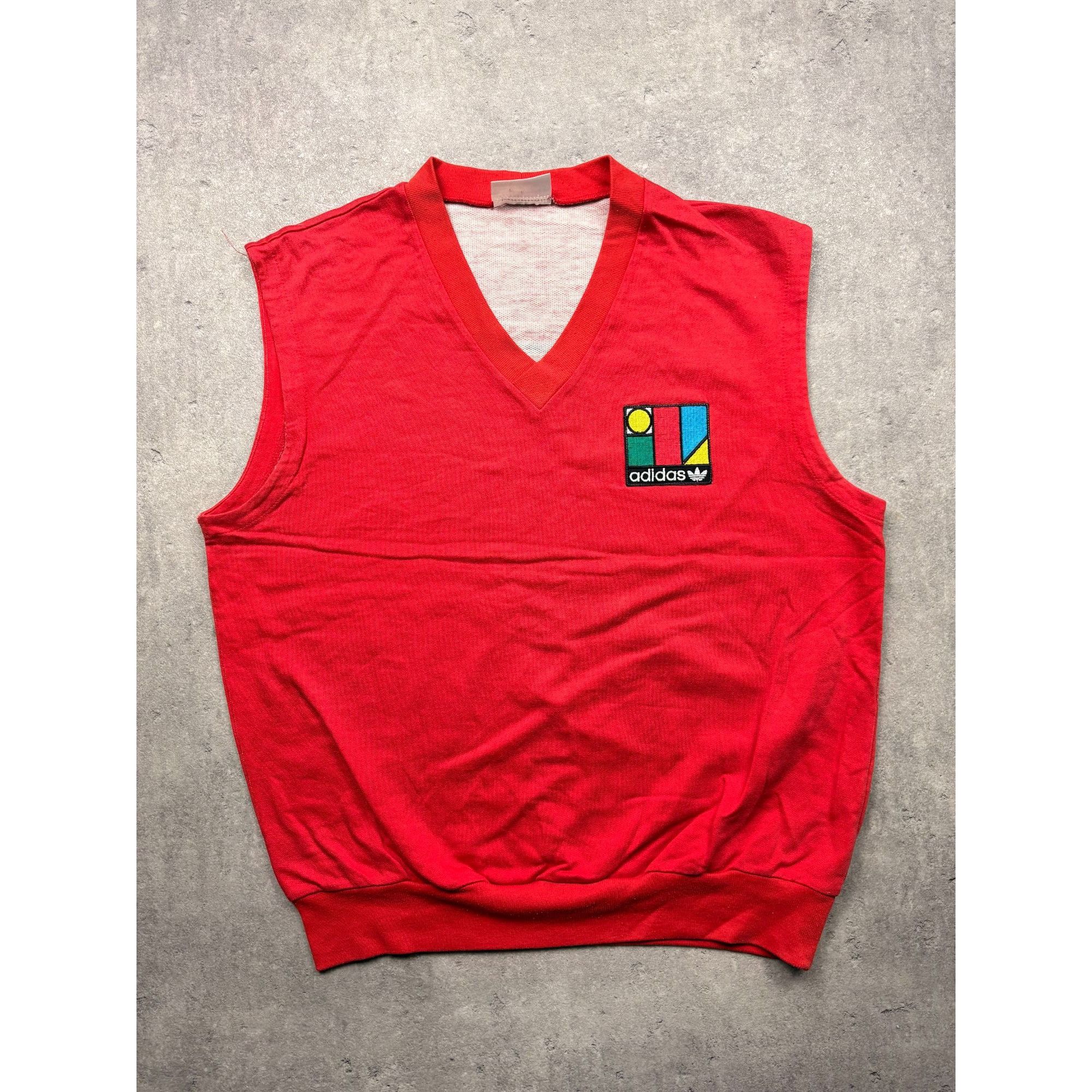 Adidas Rare Vintage Adidas 80er Trefoil Vest – Retro Geometric Art Size US M / EU 48-50 / 2 - 7 Thumbnail