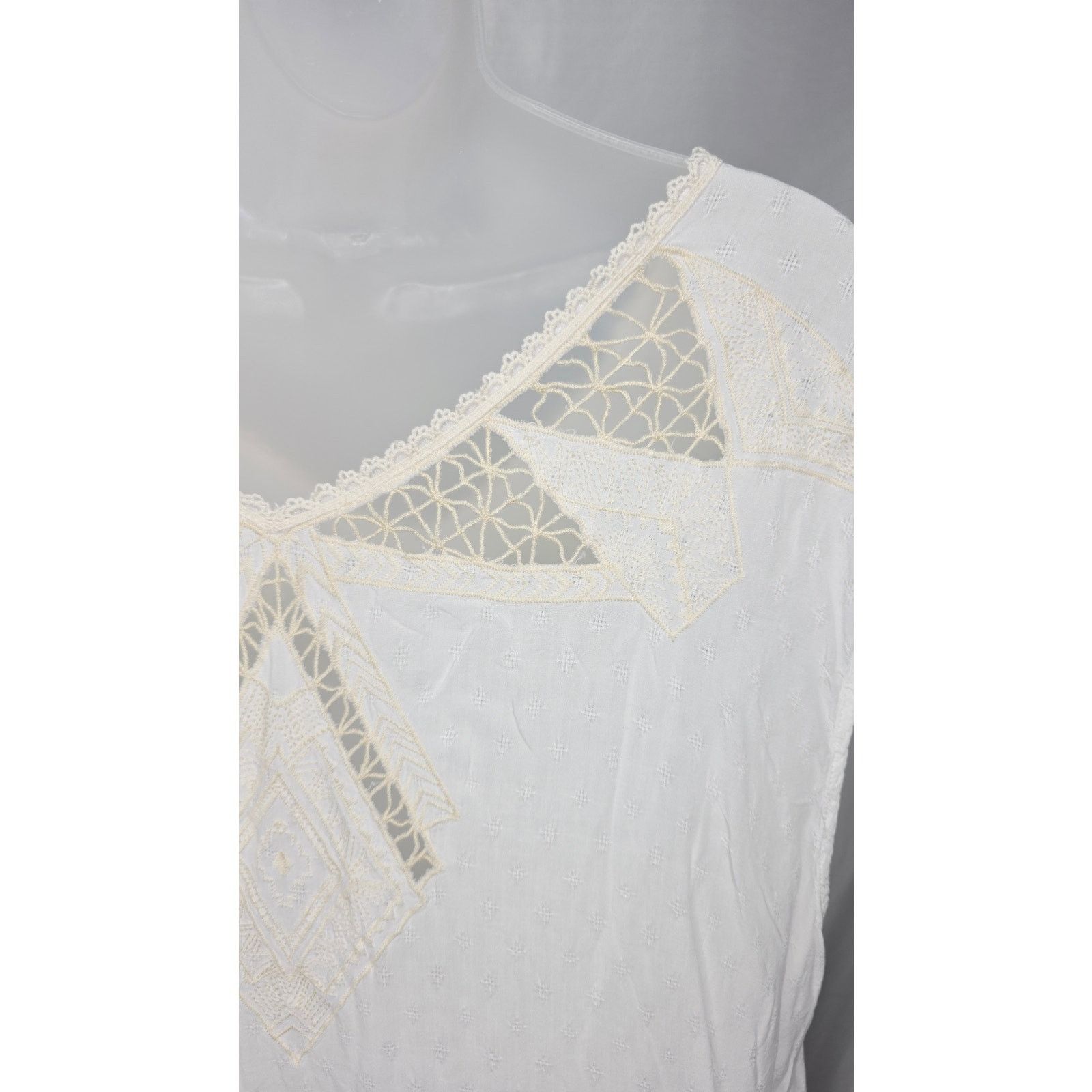 Other Plus Size 18/20W Lightweight Boho Blouse Crochet Back Top Size XXL / US 16-18 / IT 52-54 - 12 Thumbnail