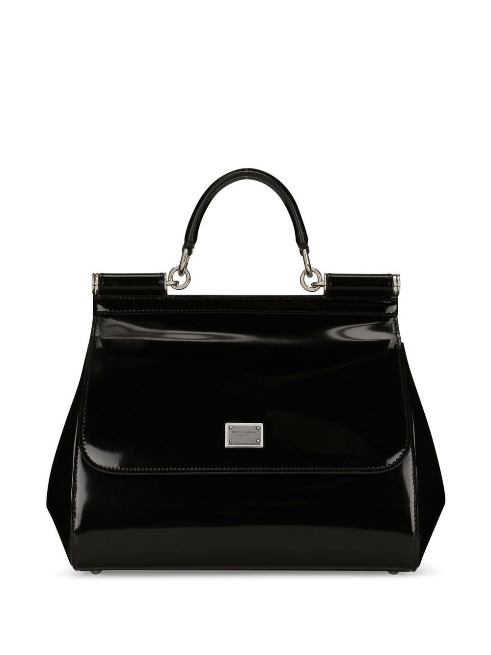 Dolce & Gabbana SICLY LARGE SHINY LEATHER HANDBAG Size ONE SIZE - 1 Thumbnail
