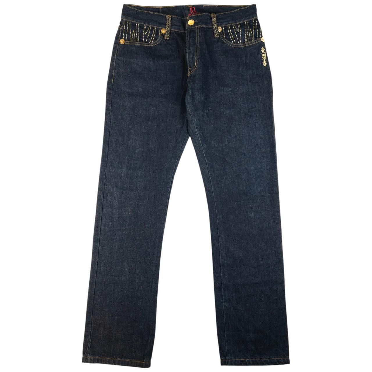 Other Vintage Oniarai Embroidered Devil Japanese Denim Jeans W32 Size US 32 / EU 48 - 3 Thumbnail