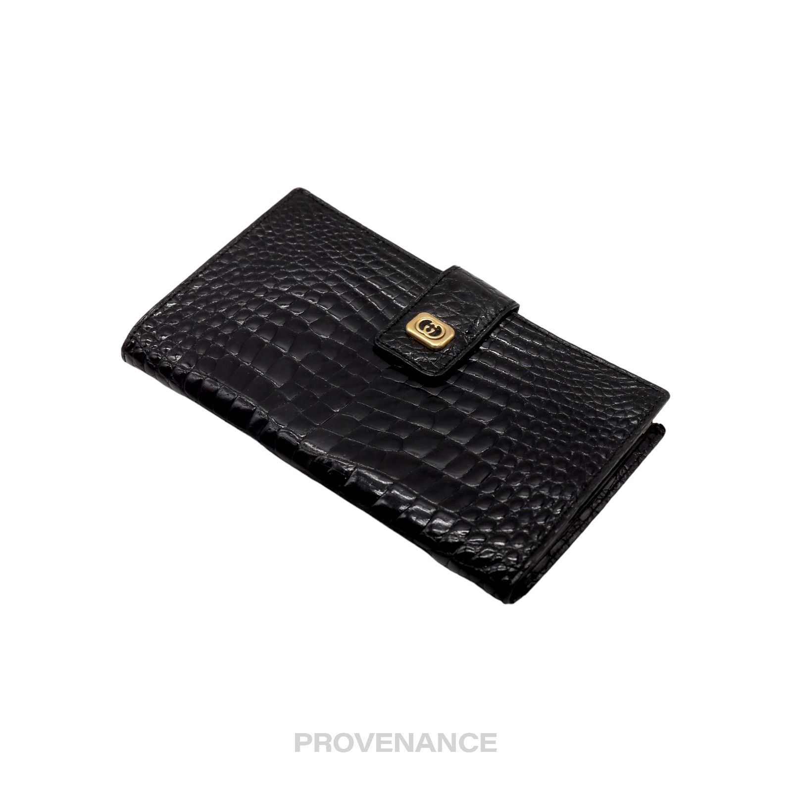 Gucci 🔴 Gucci Long Wallet - Black Crocodile Size ONE SIZE - 5 Thumbnail