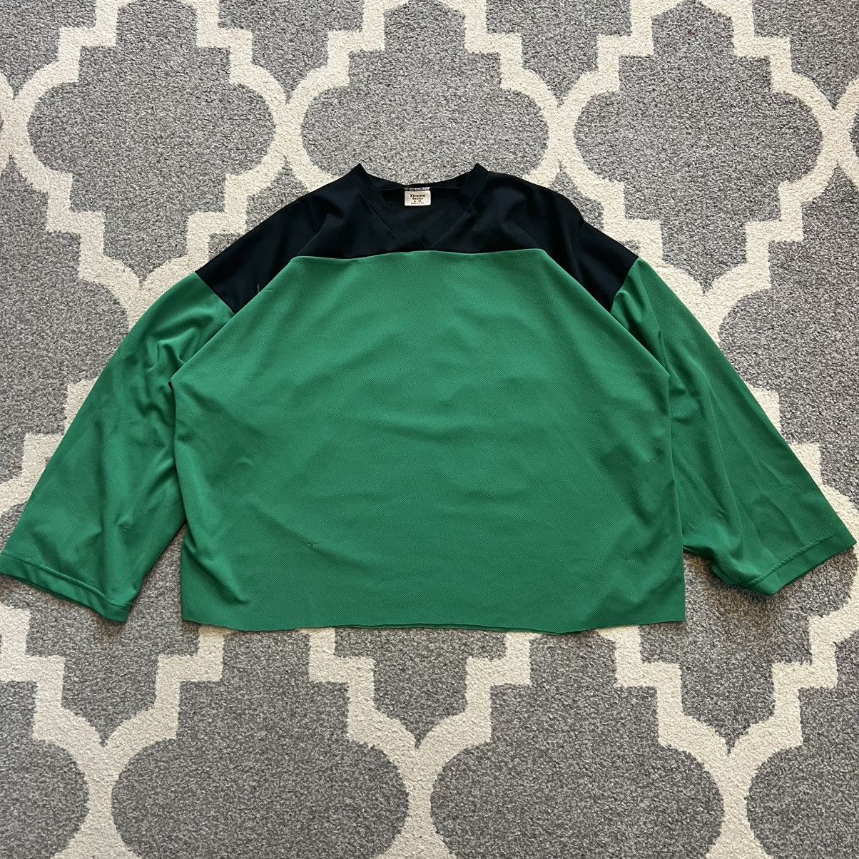 Vintage xtreme basics black green cropped boxy mesh jersey Size US XL / EU 56 / 4 - 1 Thumbnail