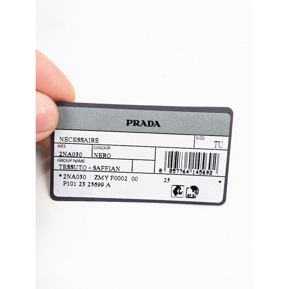 Prada o1rshd1 Size: OS / Tessuto Saffian Travel Pouch in Black Size ONE SIZE - 13 Thumbnail