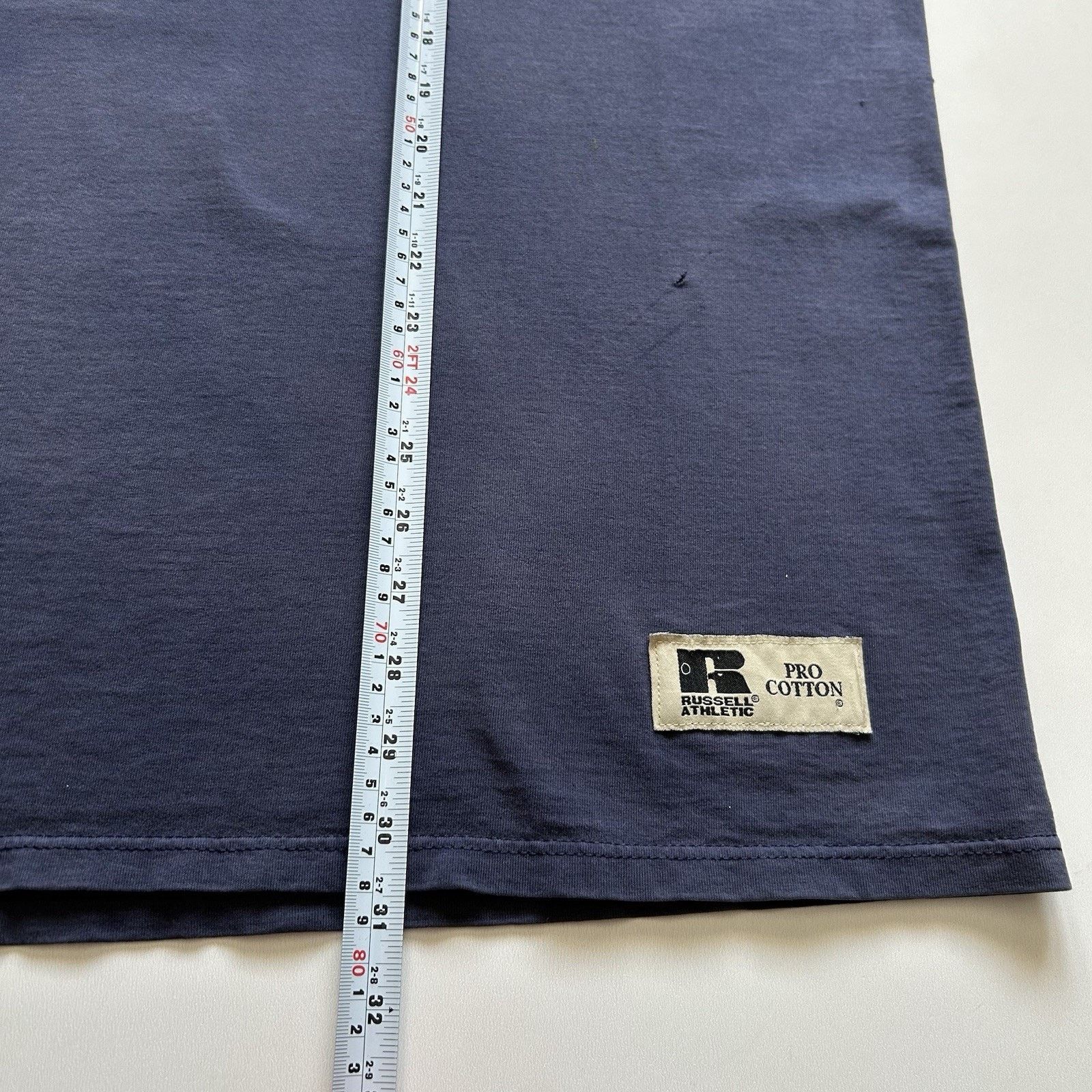 Russell Athletic × Vintage Vintage 90s Russell Athletic Pocket T Shirt XXL Faded Blue Size US XXL / EU 58 / 5 - 6 Thumbnail