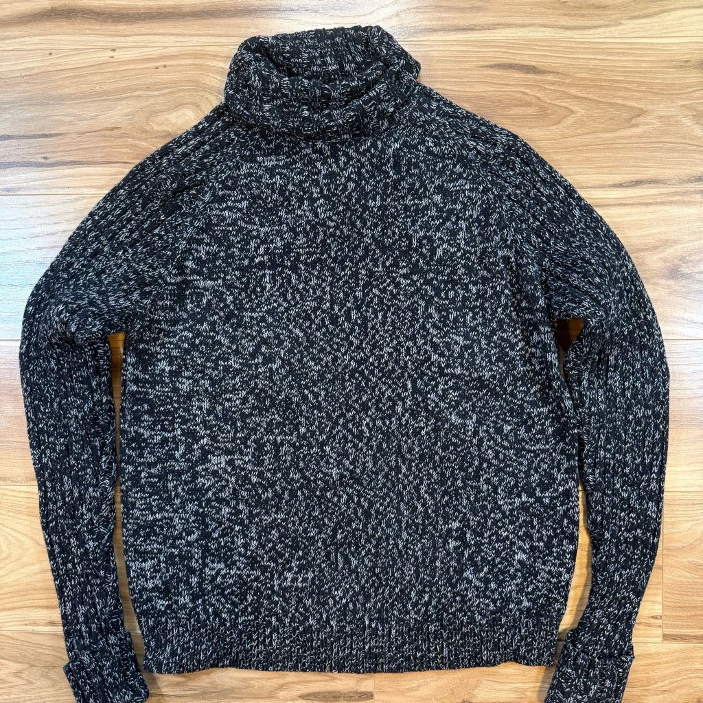 Mossimo Mossimo XL Marled Black White Turtleneck Sweater Cotton Warm Size US XL / EU 56 / 4 - 1 Thumbnail