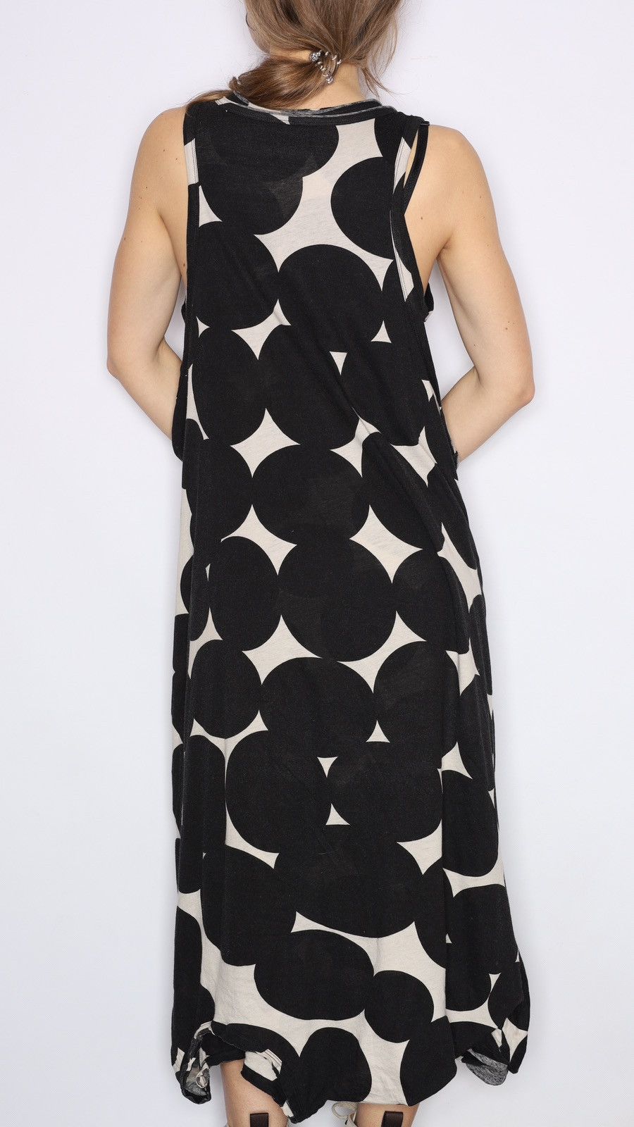 Rundholz Rundholz Black Label Wide Maxi Dress Polka Dot Printed White Size S / US 4 / IT 40 - 8 Thumbnail