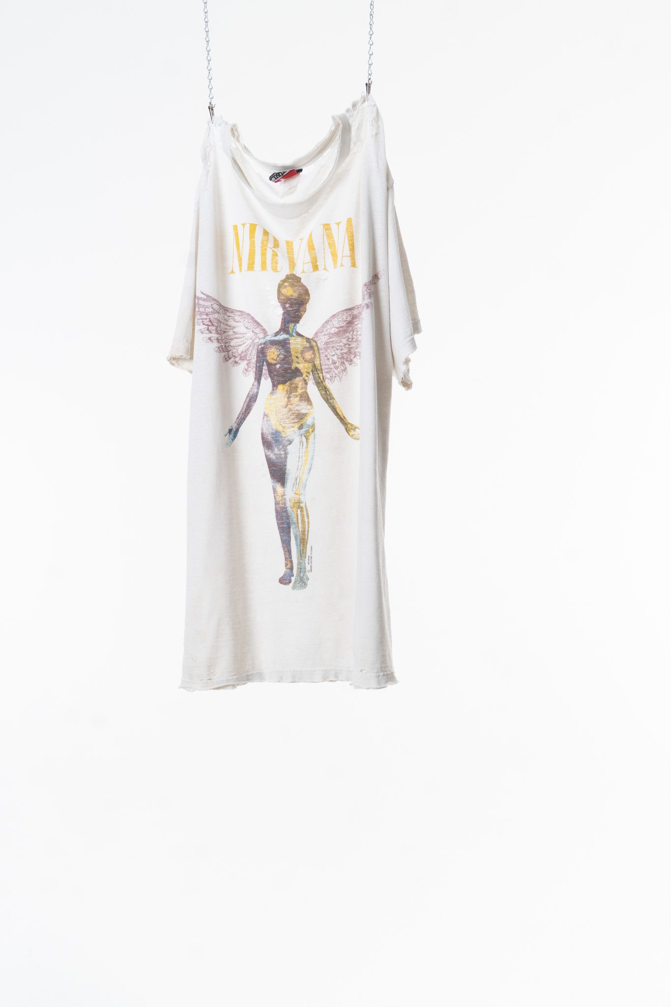 Vintage VINTAGE 1993 NIRVANA ‘IN UTERO’ THRASHED BANDT-SHIRT Size US XL / EU 56 / 4 - 3 Thumbnail
