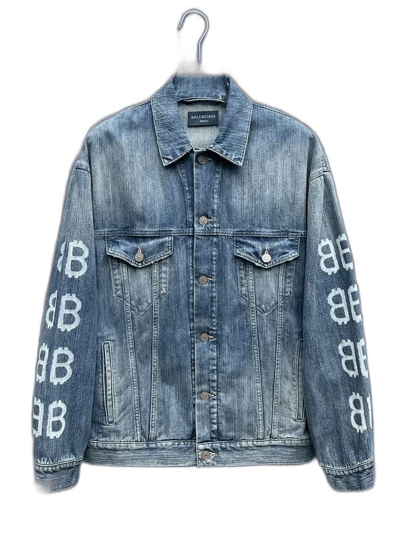 Balenciaga Balenciaga Bitcoin Print Denim Jacket for All Size US XS / EU 42 / 0 - 1 Thumbnail