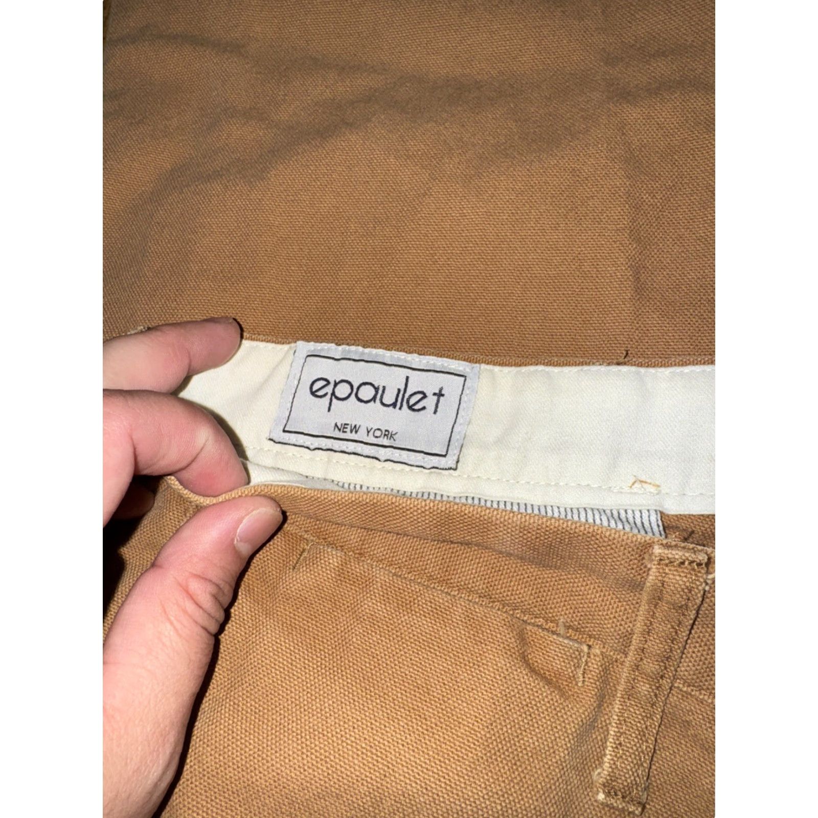 Epaulet VINTAGE Epaulet New York Canvas Pants Brown 37x30 Button Fly Made In USA Size US 37 - 5 Thumbnail