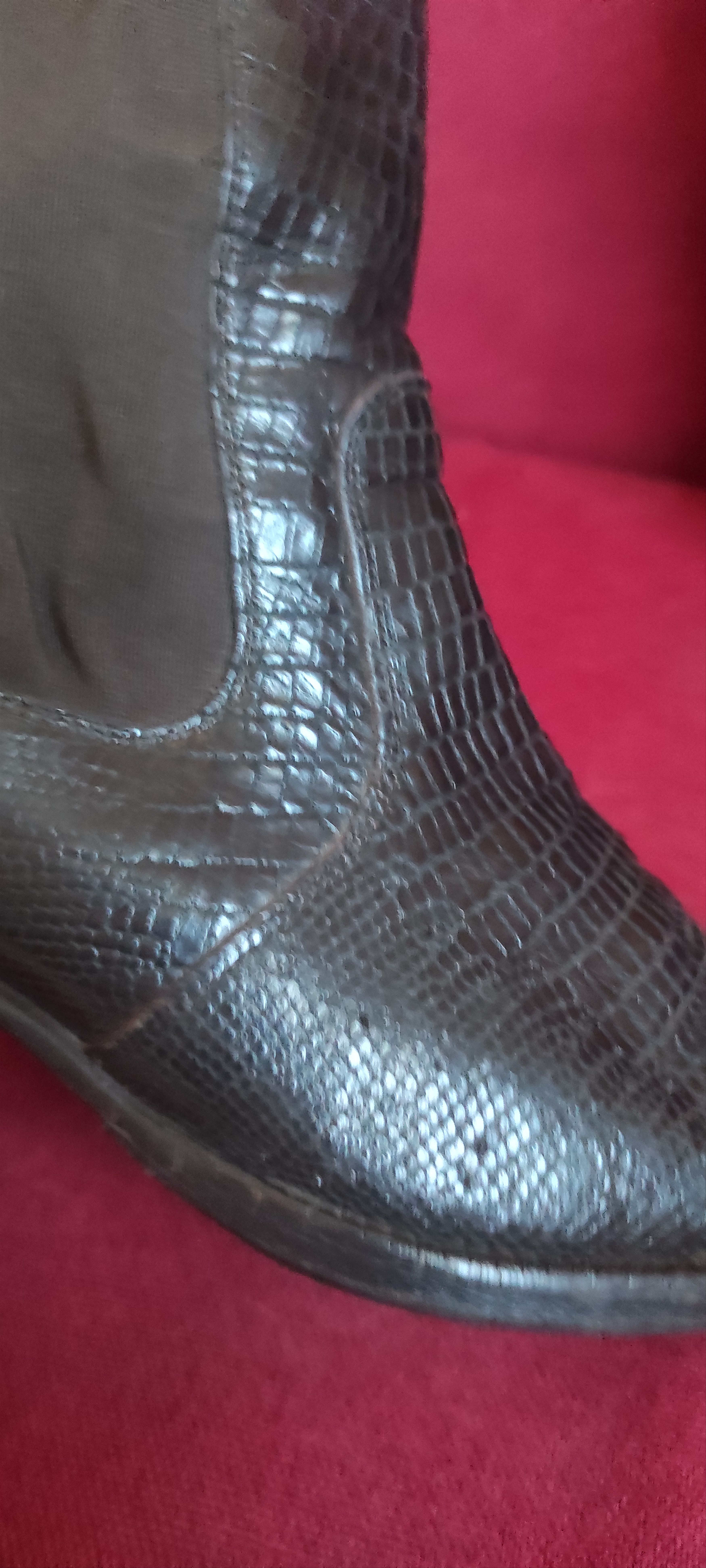 Heschung Heschung Ankle Leather Snake Python Boots Size US 6 / IT 36 - 22 Thumbnail
