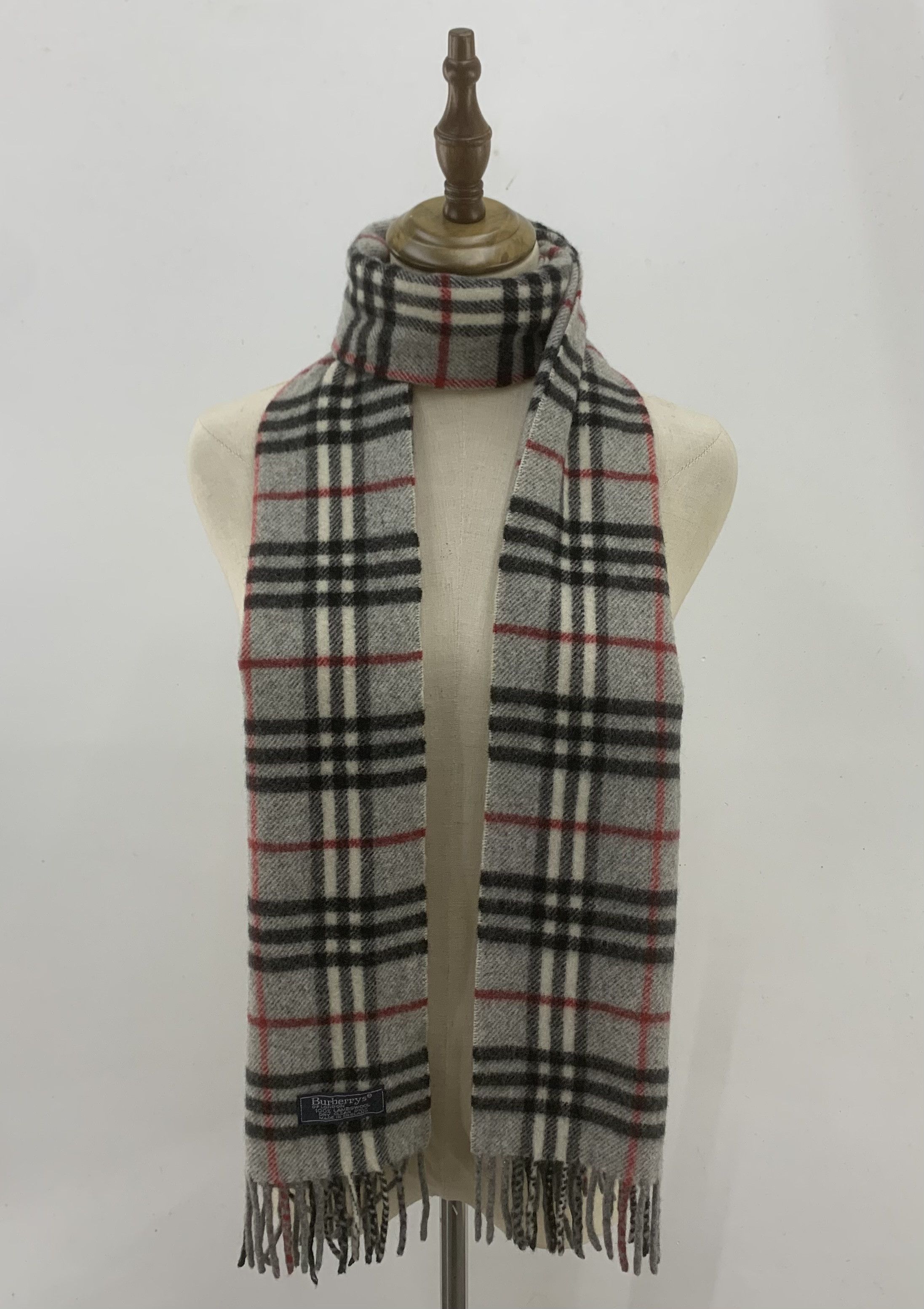 Burberry Burberrys Scarf Wool Muffler Neck Wrap BL9130 Size ONE SIZE - 1 Thumbnail