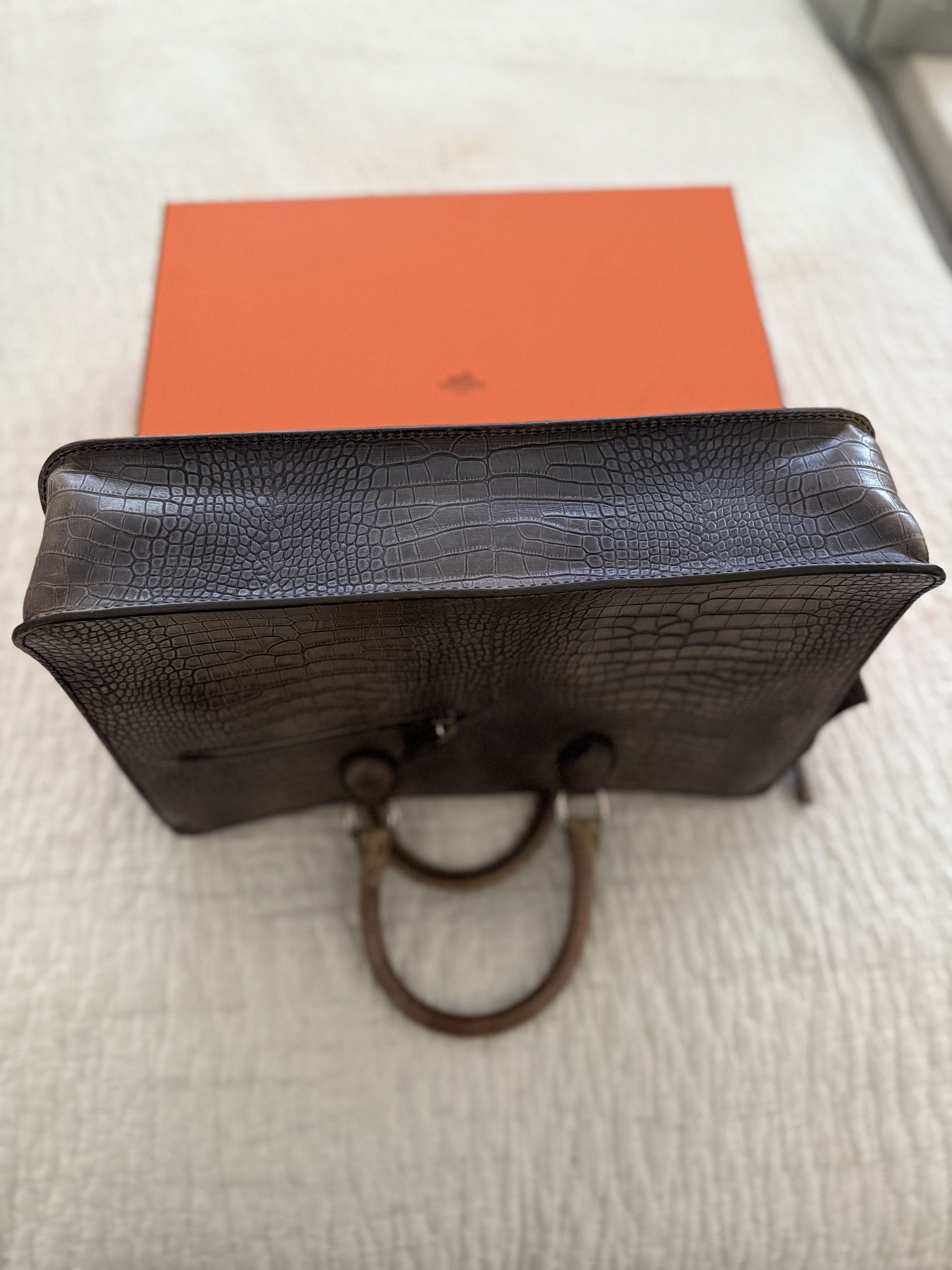 Berluti Ultimate Rare $36K MTO BERLUTI Alligator Crocodile Briefcase Size ONE SIZE - 23 Thumbnail