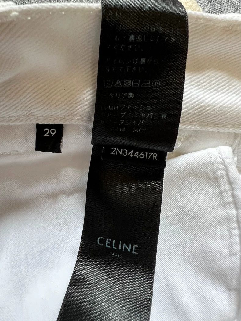 Celine CELINE Pure white micro-pull jeans Size 29" - 7 Thumbnail