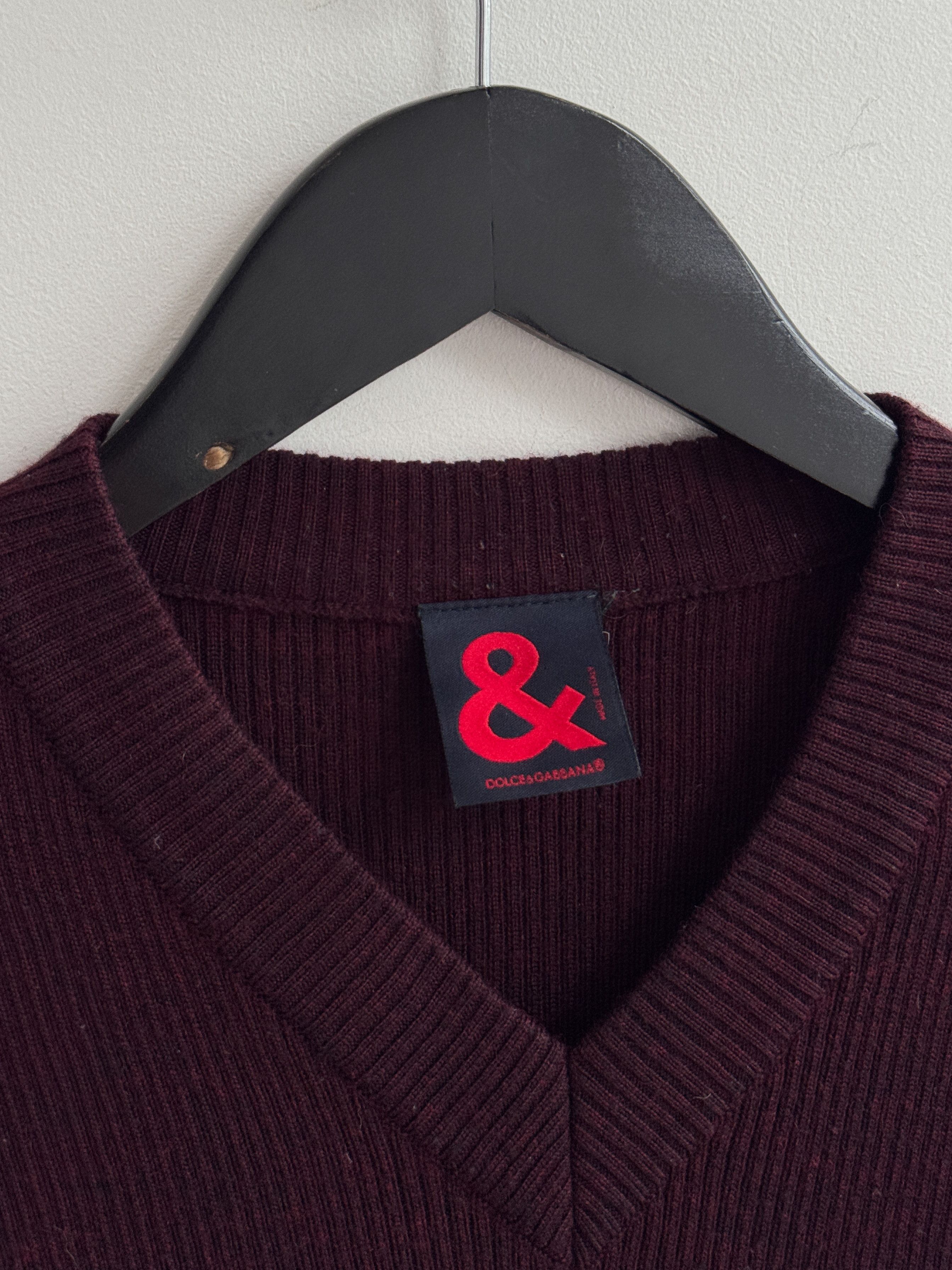 Dolce & Gabbana Vintage Dolce & Gabbana V Neck Sweater Size US L / EU 52-54 / 3 - 6 Thumbnail