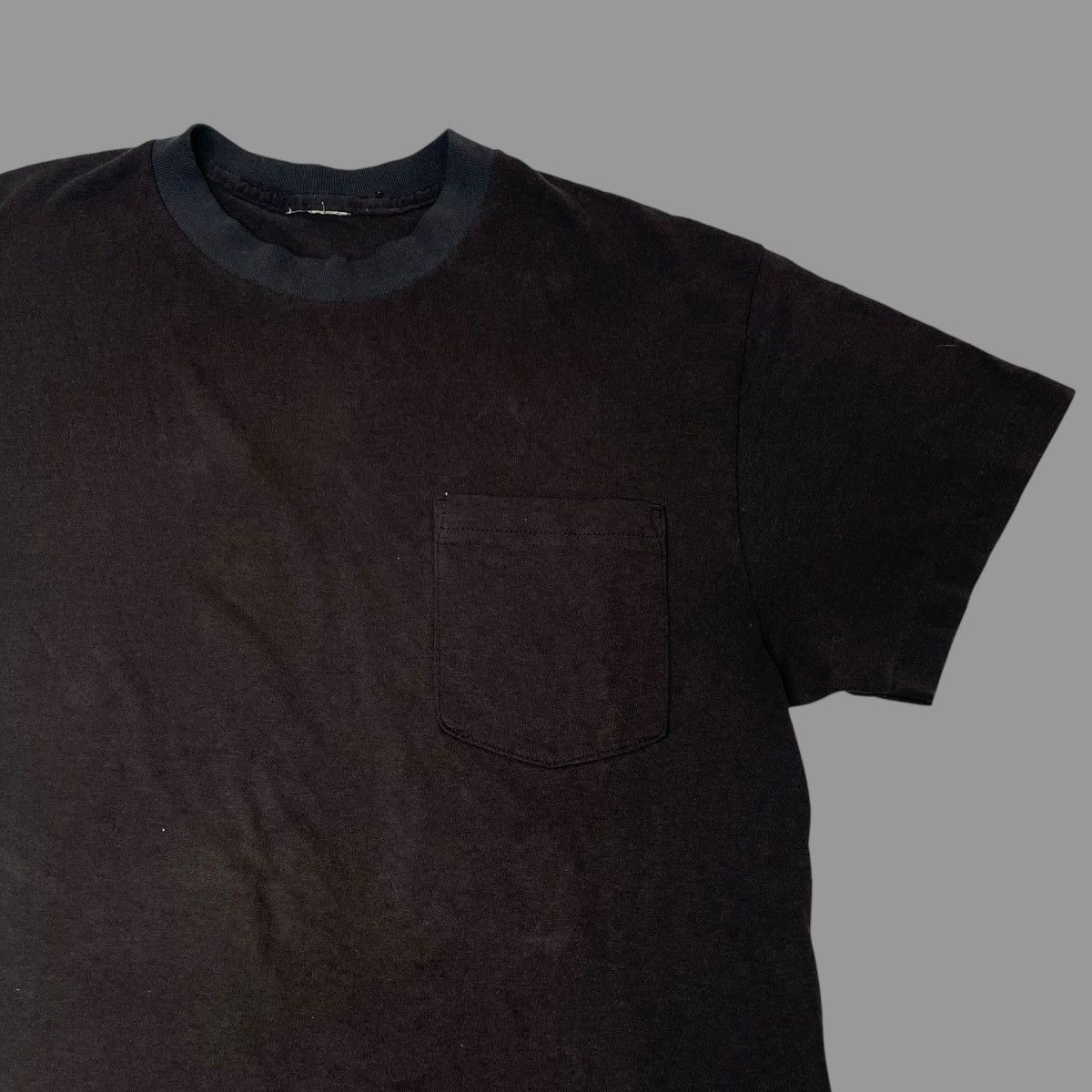 Vintage Vintage 80s two tone blank t shirt Size US M / EU 48-50 / 2 - 2 Thumbnail