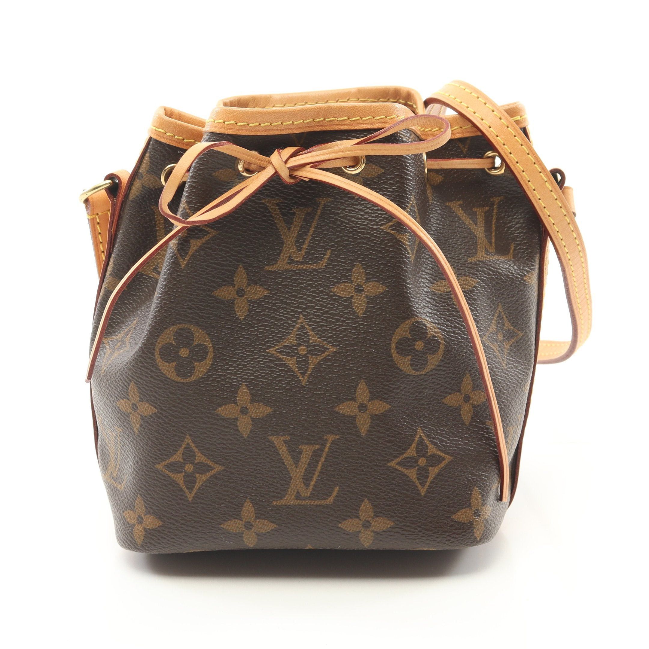 Louis Vuitton Louis Vuitton Nano Noe Monogram Shoulder Bag Leather Brown Size ONE SIZE - 1 Thumbnail