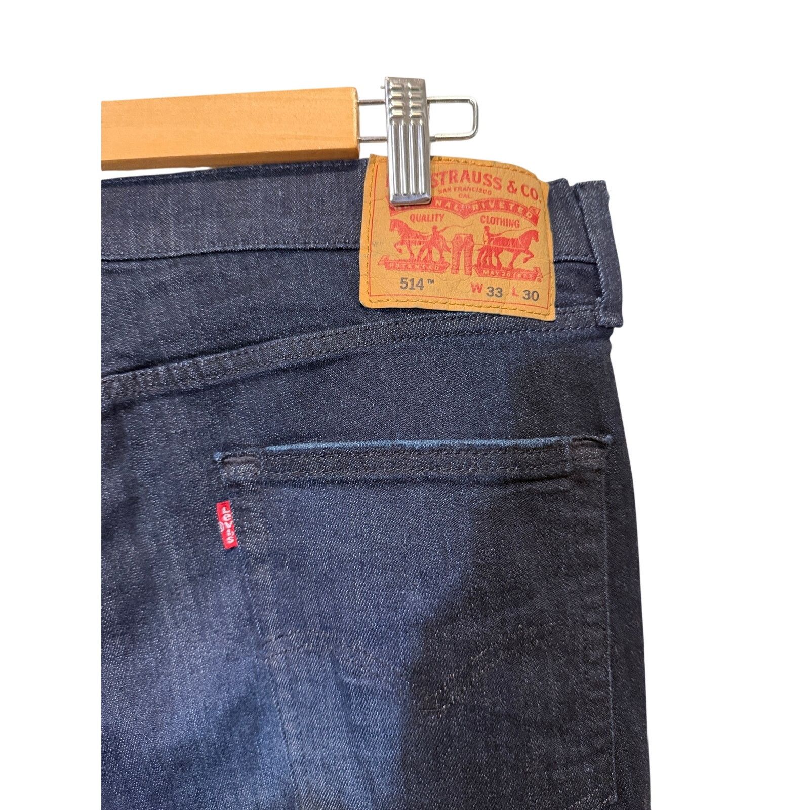 Levi's Levi’s 514 Straight Fit Jeans Men’s 33x30 Dark Wash Size US 33 - 4 Thumbnail