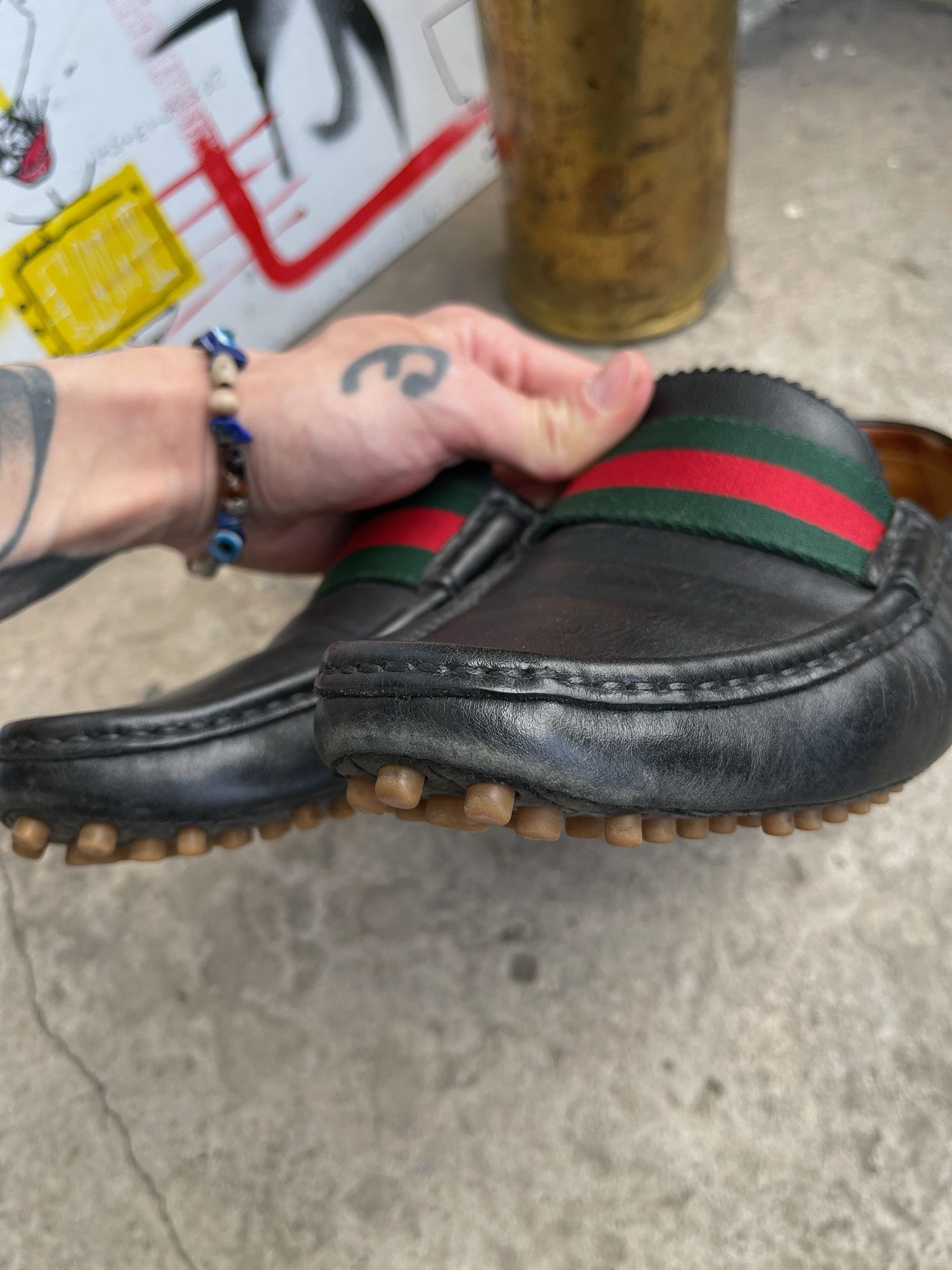 Gucci Gucci Leather Driver / Moccasin Shoes Size US 8 / EU 41 - 10 Thumbnail