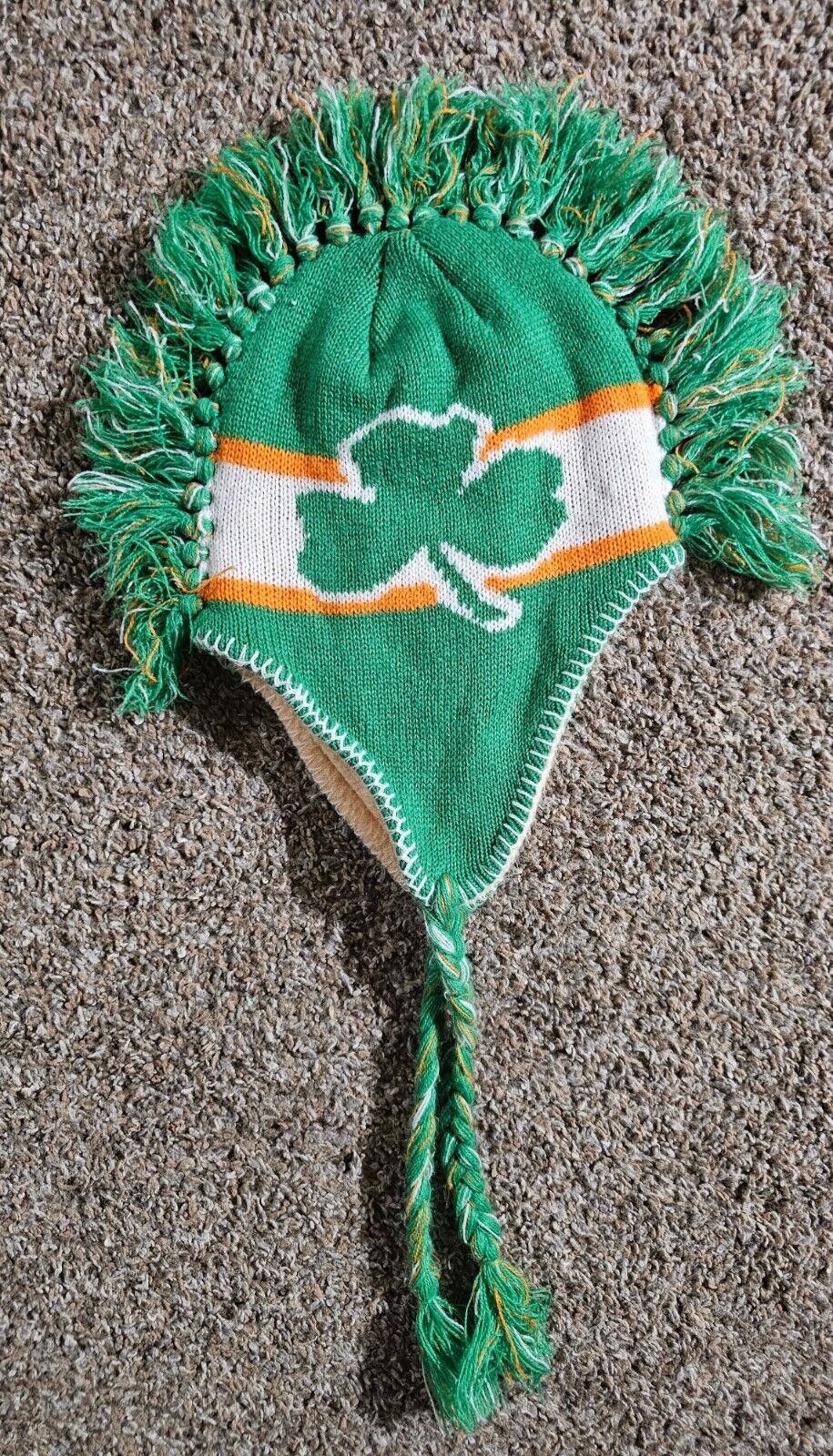 Designer ss-mohkn irish Clover tassle Mohawk beanie Size ONE SIZE - 1 Thumbnail