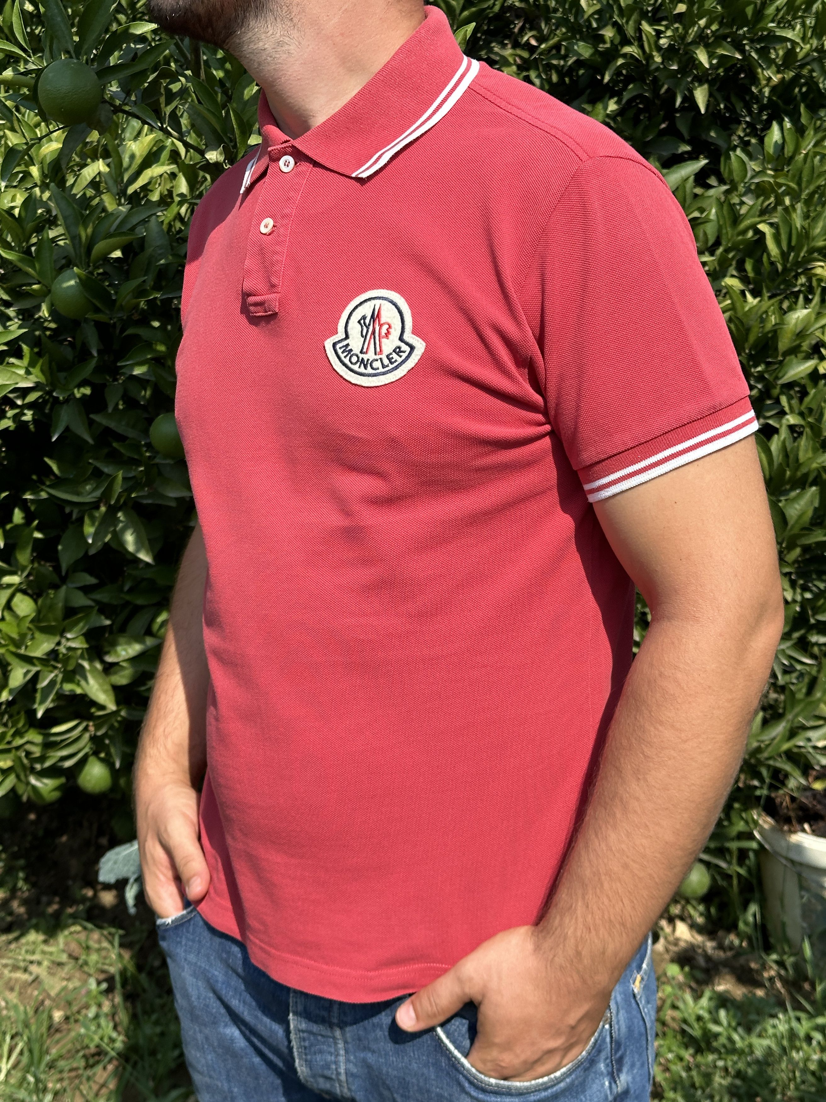 Moncler Moncler Polo Blouse Casual Short Sleeve Tee SlimFit Size L Size US L / EU 52-54 / 3 - 4 Thumbnail