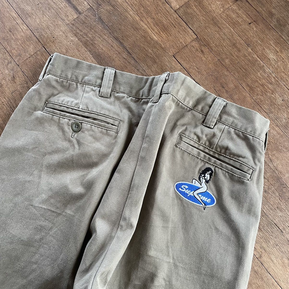 Supreme Baggy Supreme Pin up Chino Pants | Grailed 