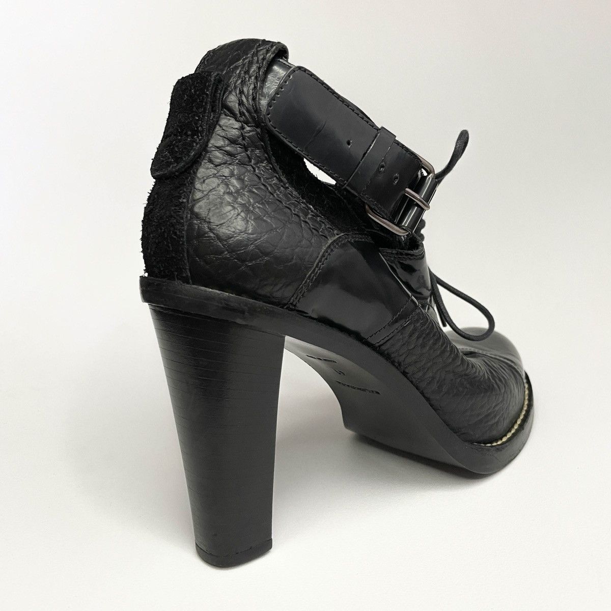 Balenciaga Balenciaga Vintage Black Leather Heels Size US 11 / IT 41 - 6 Thumbnail