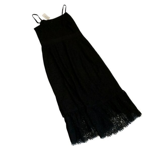 Banana Republic Banana Republic Dress Lace Spaghetti Strap Black Women's 2  T | Grailed