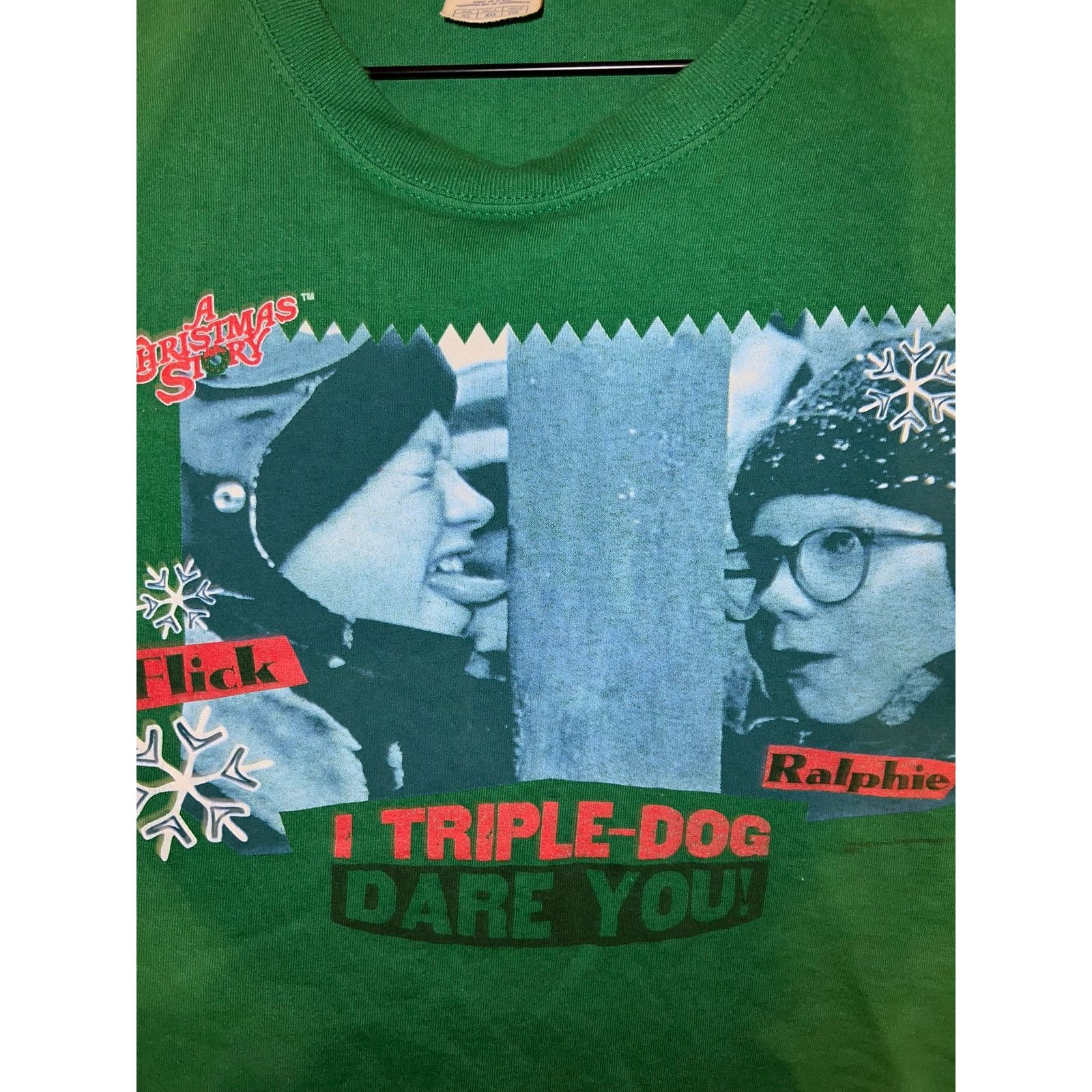 Delta Vintage A Christmas Story Shirt I Triple Dog Dare Tee VTG XL Size US XL / EU 56 / 4 - 4 Thumbnail