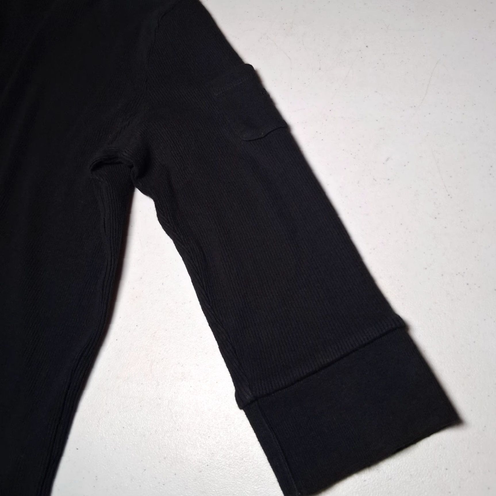 Ralph Lauren VINTAGE Lauren Ralph Lauren Turtleneck Women L Black Ribbed Knit Pocket 3/4 Sleeves Size L / US 10 / IT 46 - 6 Thumbnail