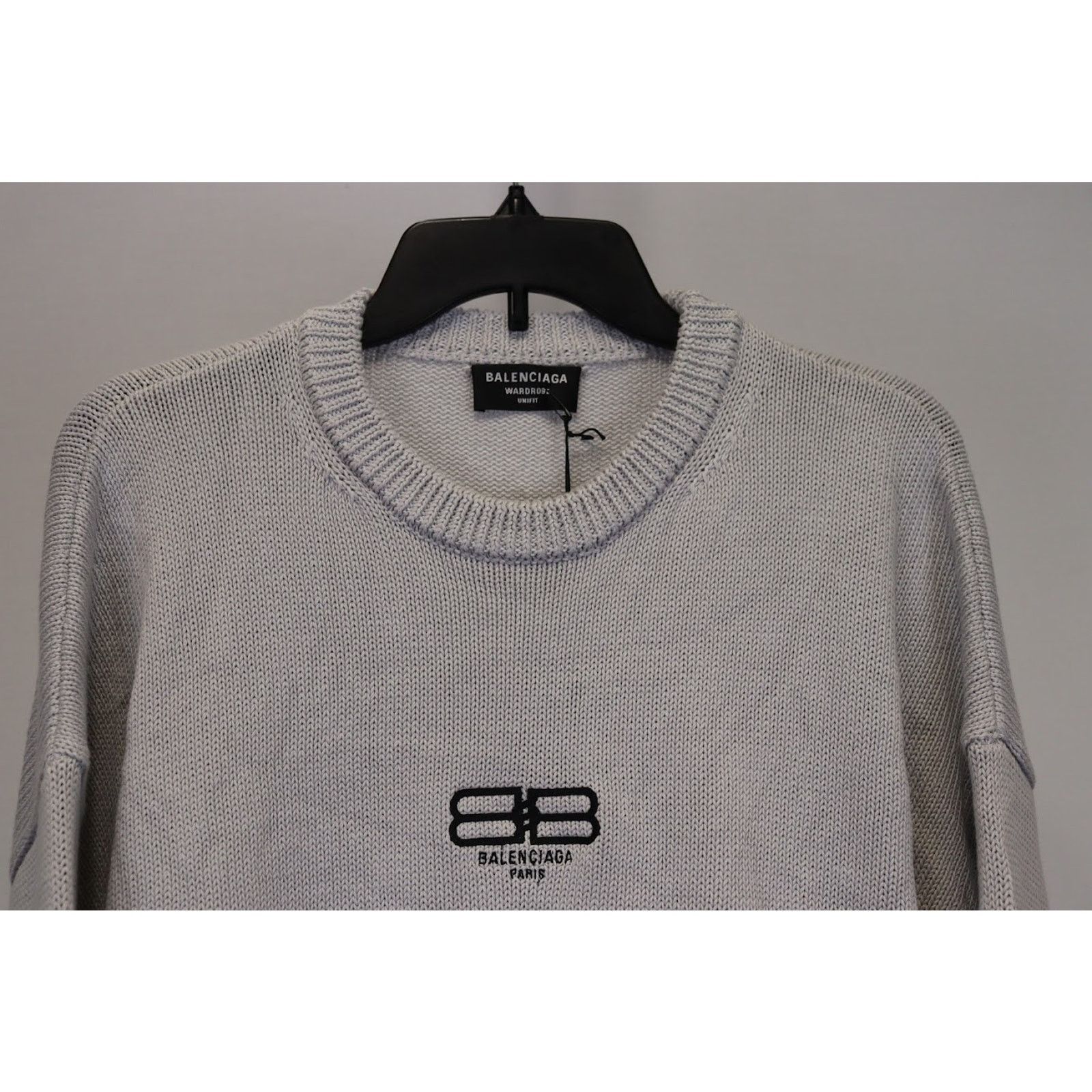 Balenciaga o1rshd1 Crew Neck Sweater in Gray Size US S / EU 44-46 / 1 - 4 Thumbnail