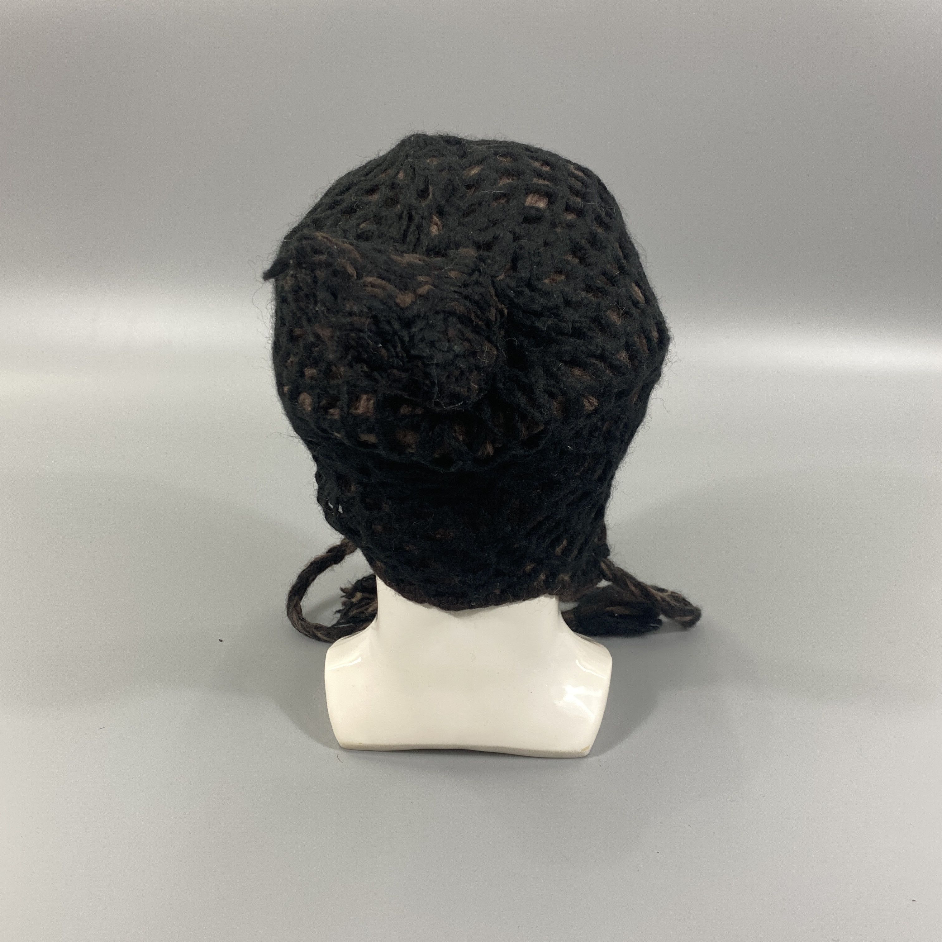 Japanese Brand Crochet Beanie with Ear Flap Braid -BN768 Size ONE SIZE - 3 Thumbnail