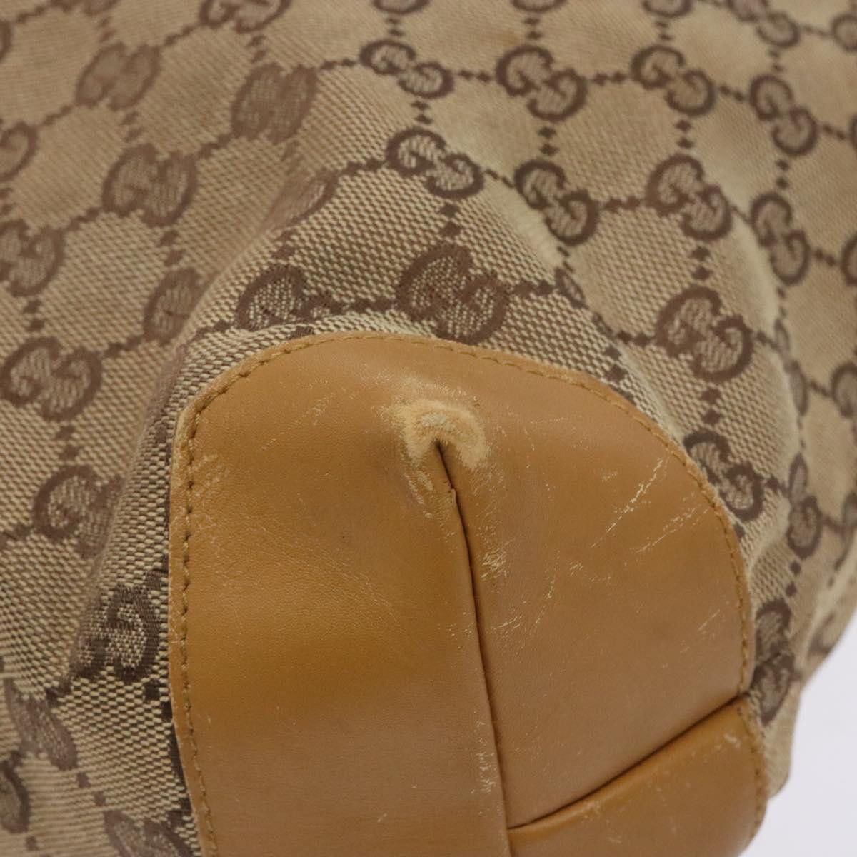 Gucci GUCCI GG Canvas Tote Bag Beige Silver 019 019 Size ONE SIZE - 10 Thumbnail