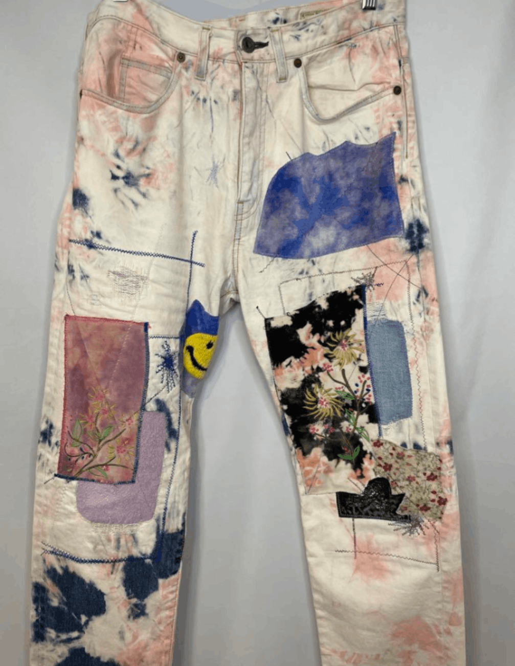 Kapital Kountry Kapital Kountry Smile Patchwork Denim Jeans Size US 34 / EU 50 - 1 Thumbnail