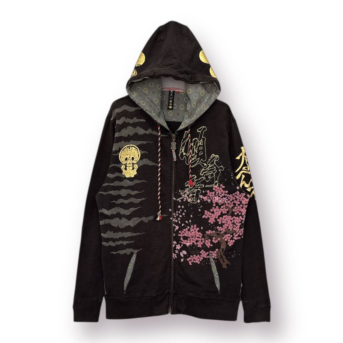Japanese Brand 🇯🇵 Japan Sukajan Sakura Printed Style Sweat Zipper Hoodie Size US M / EU 48-50 / 2 - 1 Thumbnail