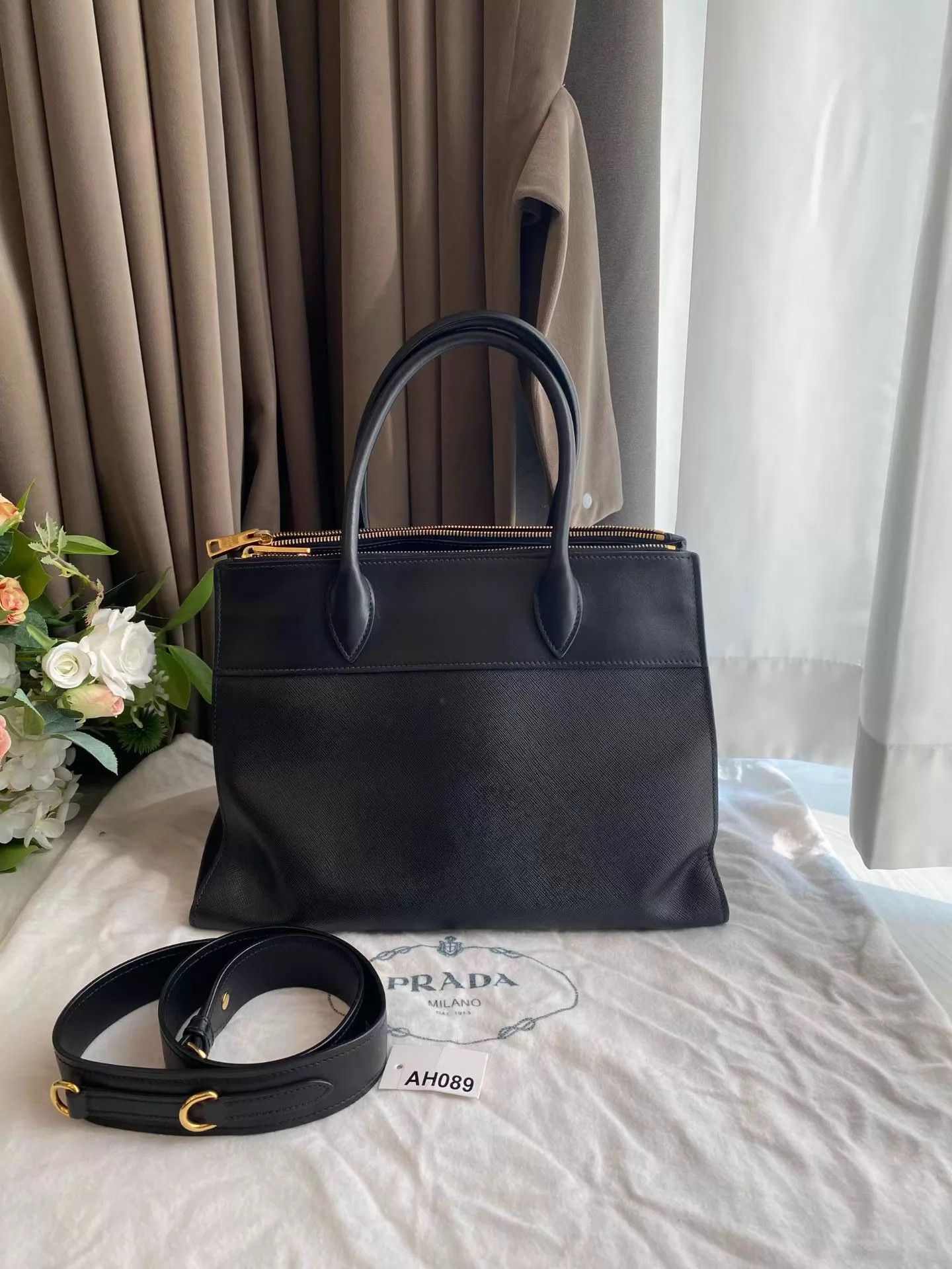 Prada Prada Saffiano Black Crossbody/Shoulder Bag AH089 Size ONE SIZE - 4 Thumbnail