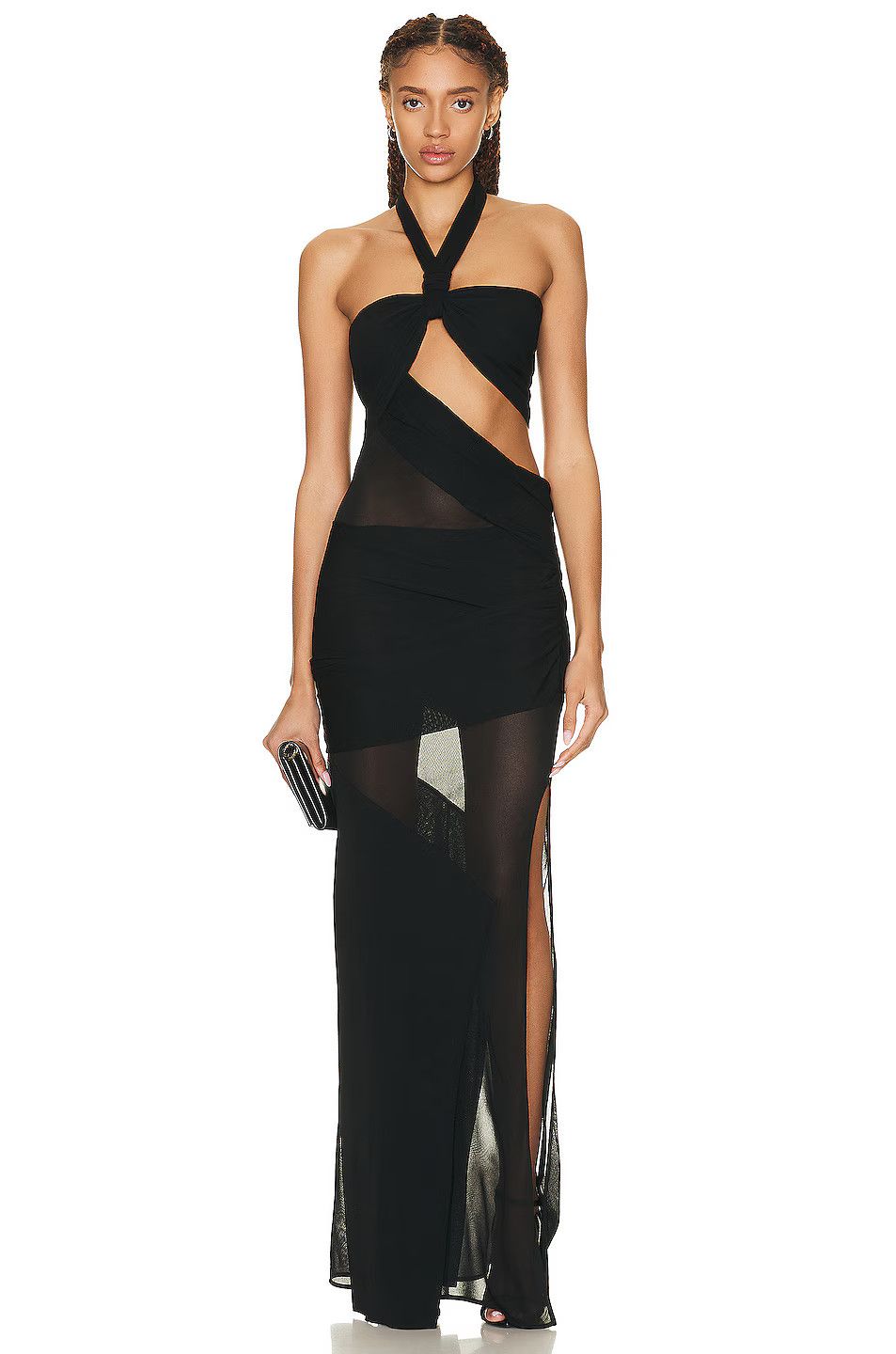 Tom Ford o1loc1c0625 ABJ695 Viscose Evening Dress in Black Size XS / US 0-2 / IT 36-38 - 1 Thumbnail