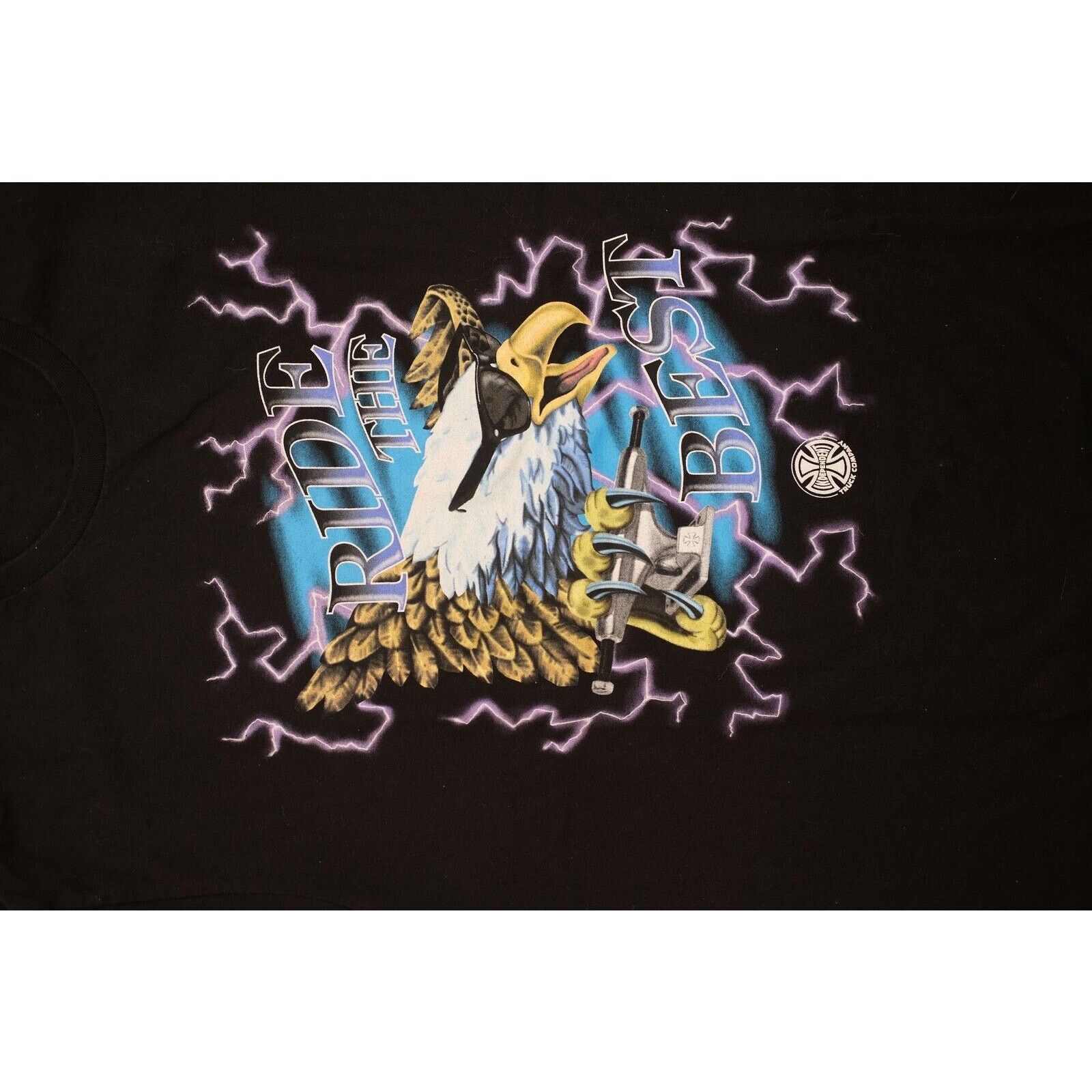 Independent Truck Co. Vintage 90s Ride Best Eagle Sunglasses Shirt Large Black Size US L / EU 52-54 / 3 - 2 Thumbnail